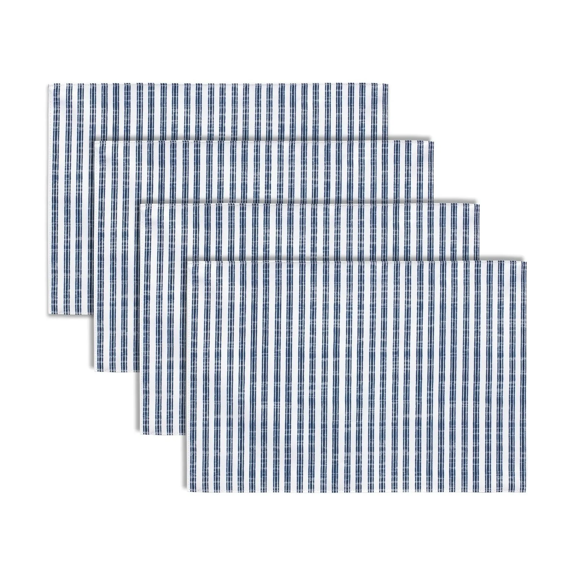 Blue and White Striped Dining Placemat, Set of 4