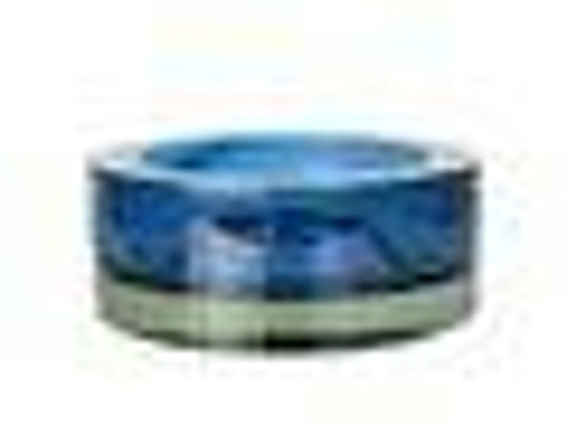 Murano Blue & Clear Sommerso Glass Centerpiece from Seguso Vetri Darte, 1960s