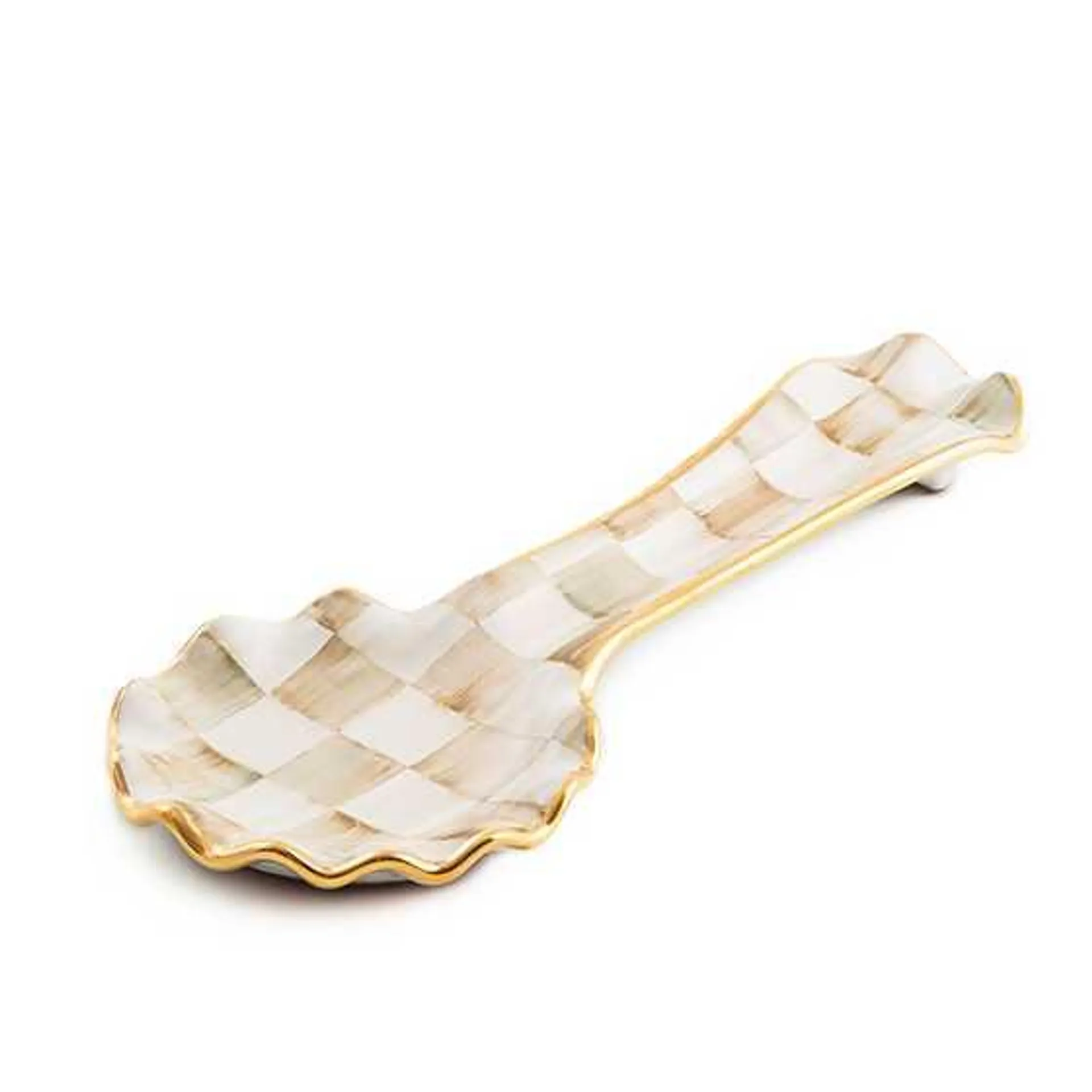 Parchment Check Spoon Rest