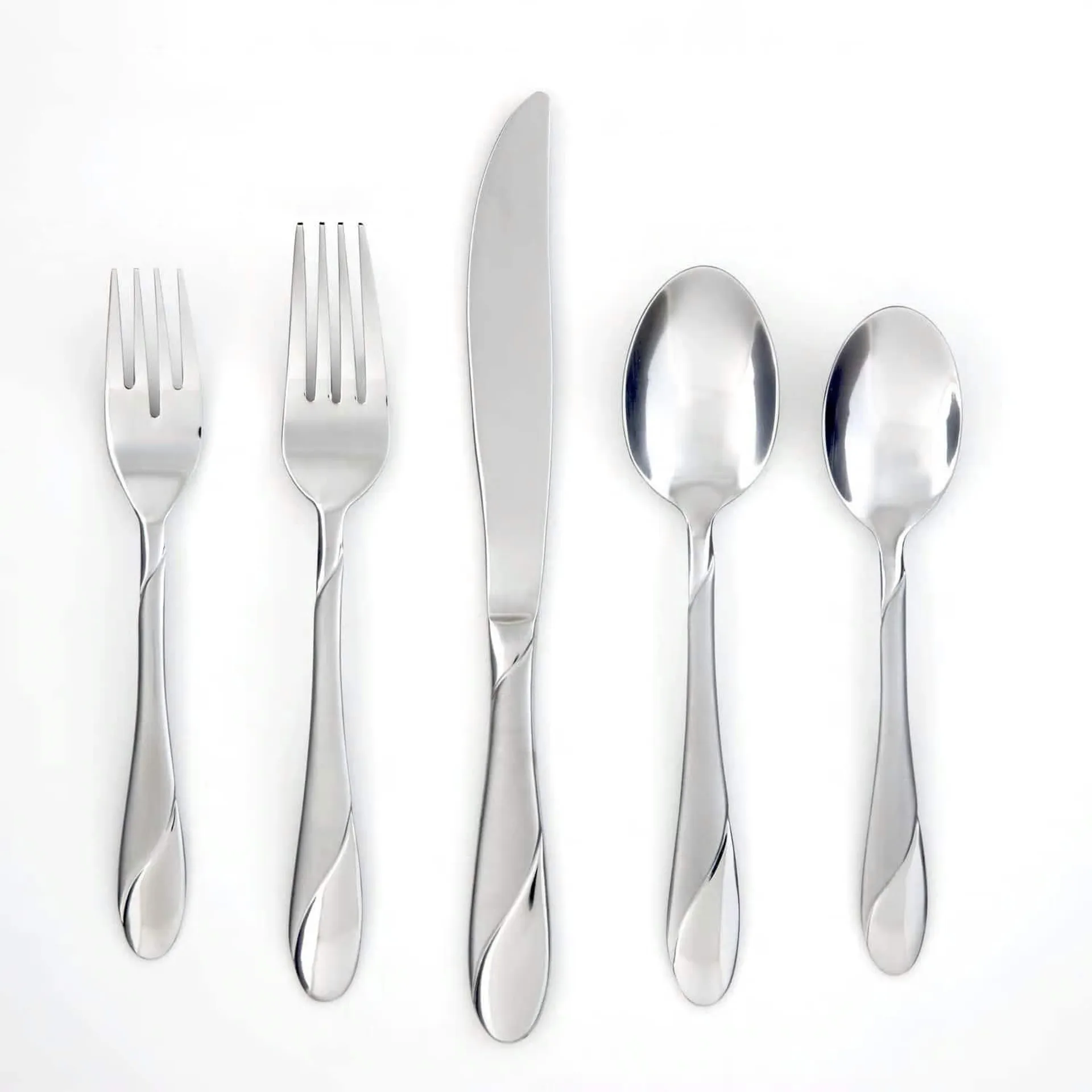 Cambridge Silversmiths Swirl Sand 89-piece Flatware Set