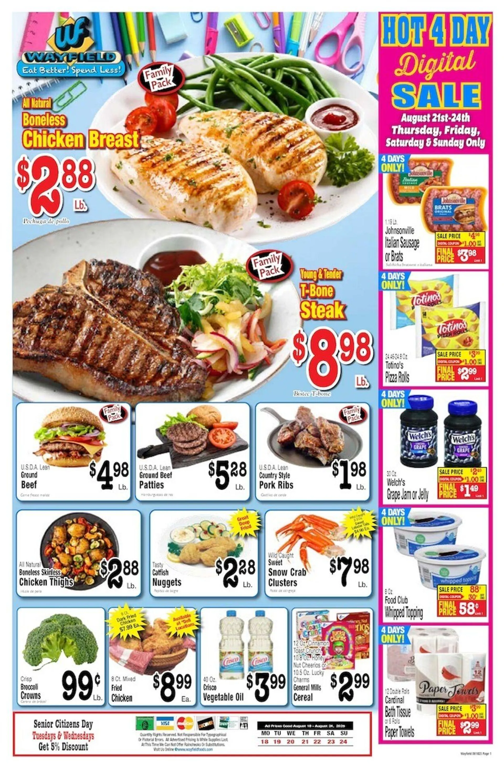 Weekly ad Wayfield from August 18 to August 24 2025 - Page 1