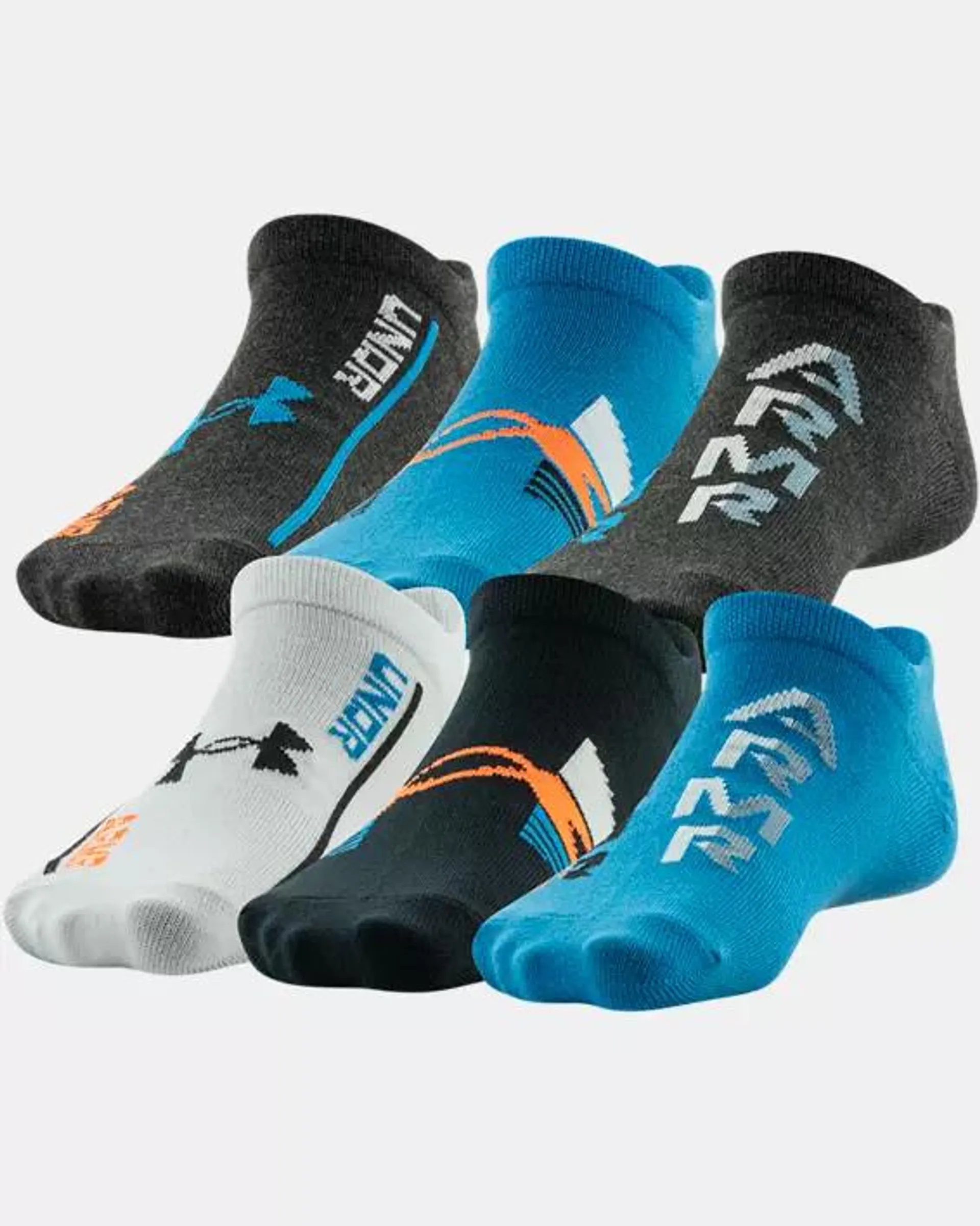 Boys' UA Essential Lite No-Show Socks 6-Pack