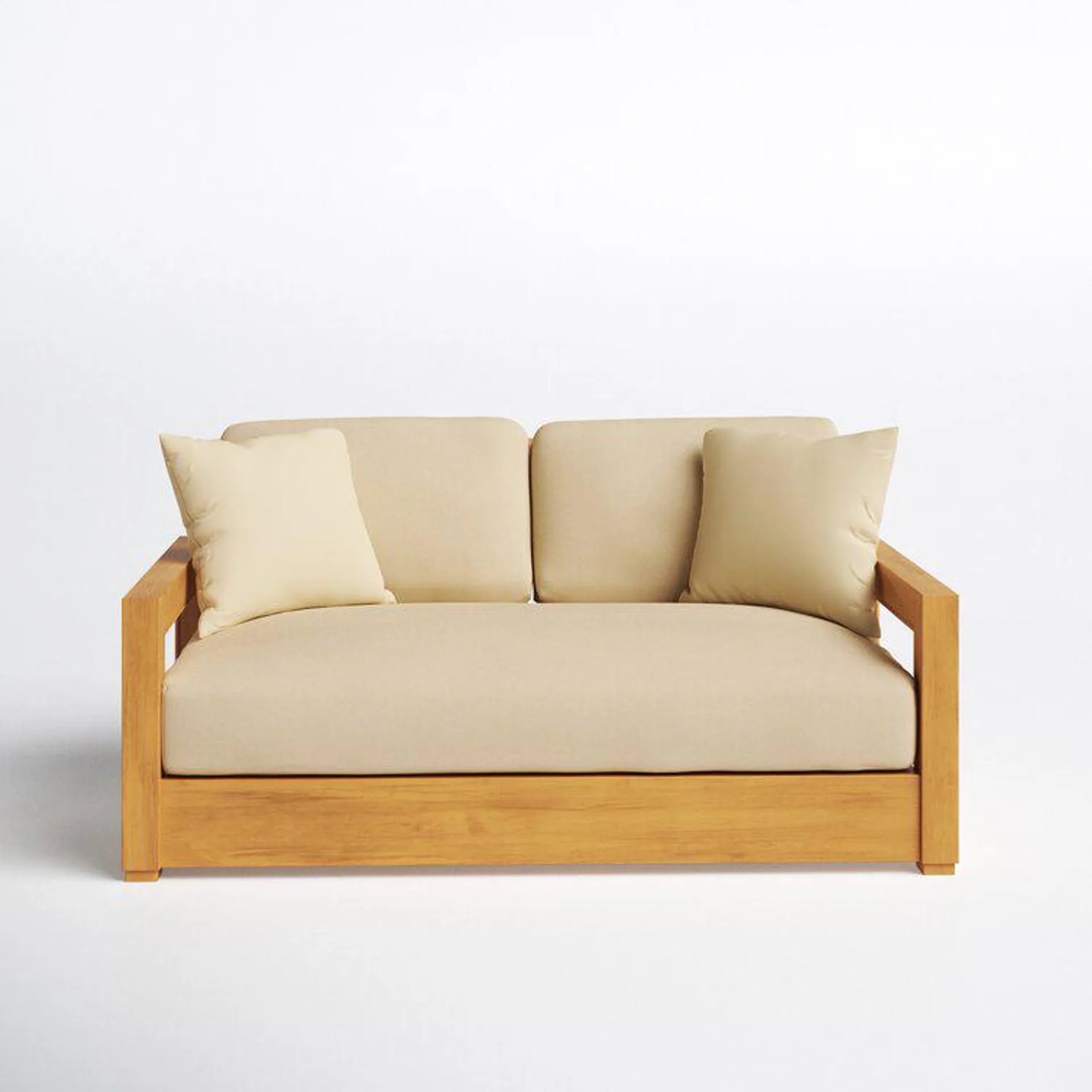 Melrose 52.75'' Teak Outdoor Loveseat