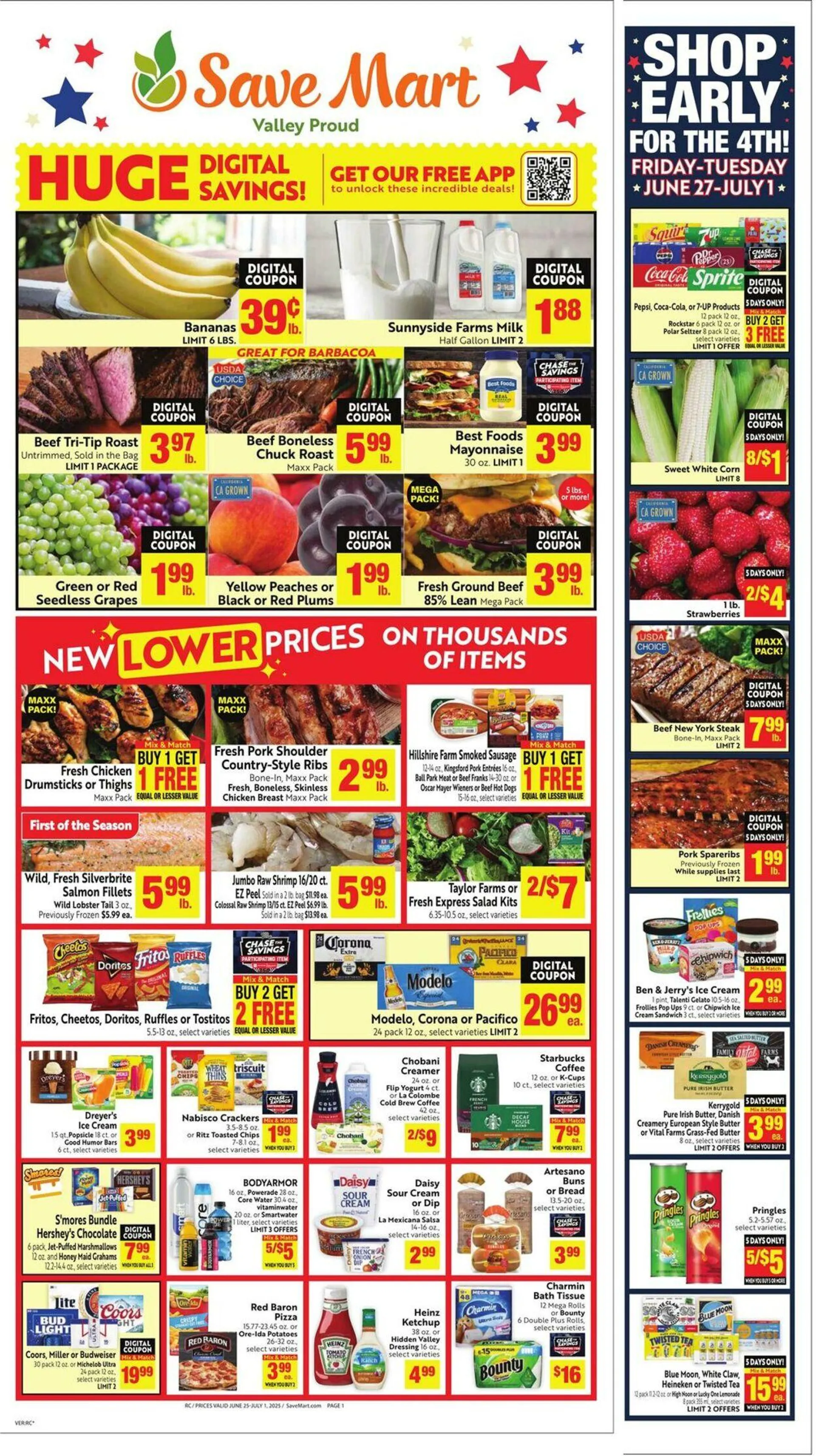 Weekly ad Save Mart Current weekly ad from June 25 to July 1 2025 - Page 1