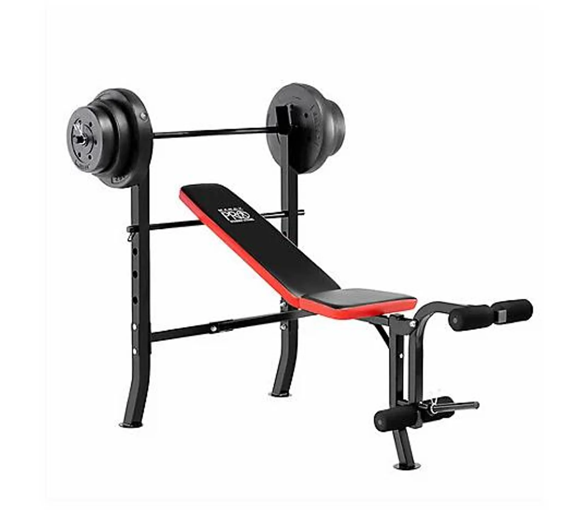 Marcy Pro Standard Weight Bench w/ 100 lb Weight Set