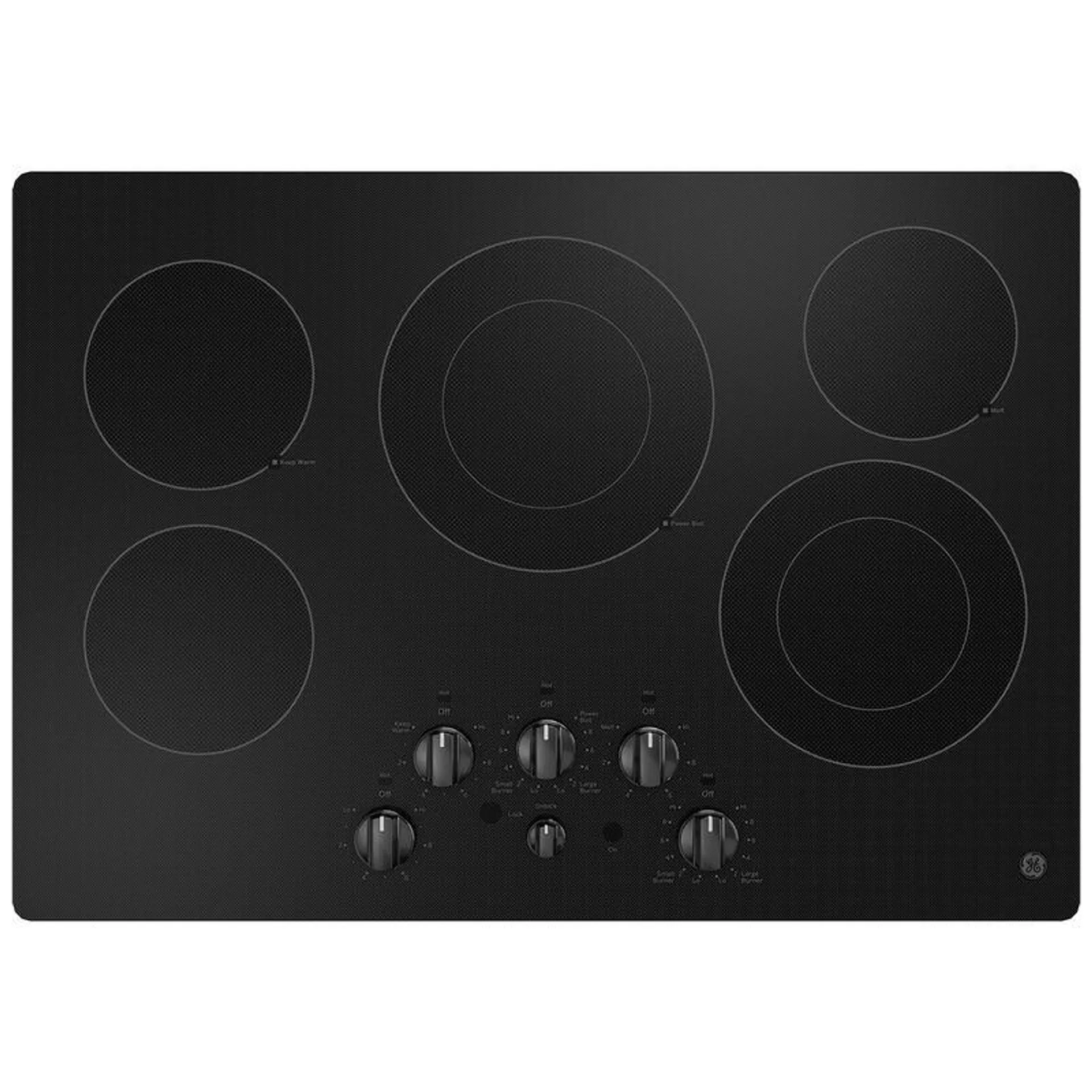 GE 30 in. Electric Cooktop with 5 Smoothtop Burners - Black