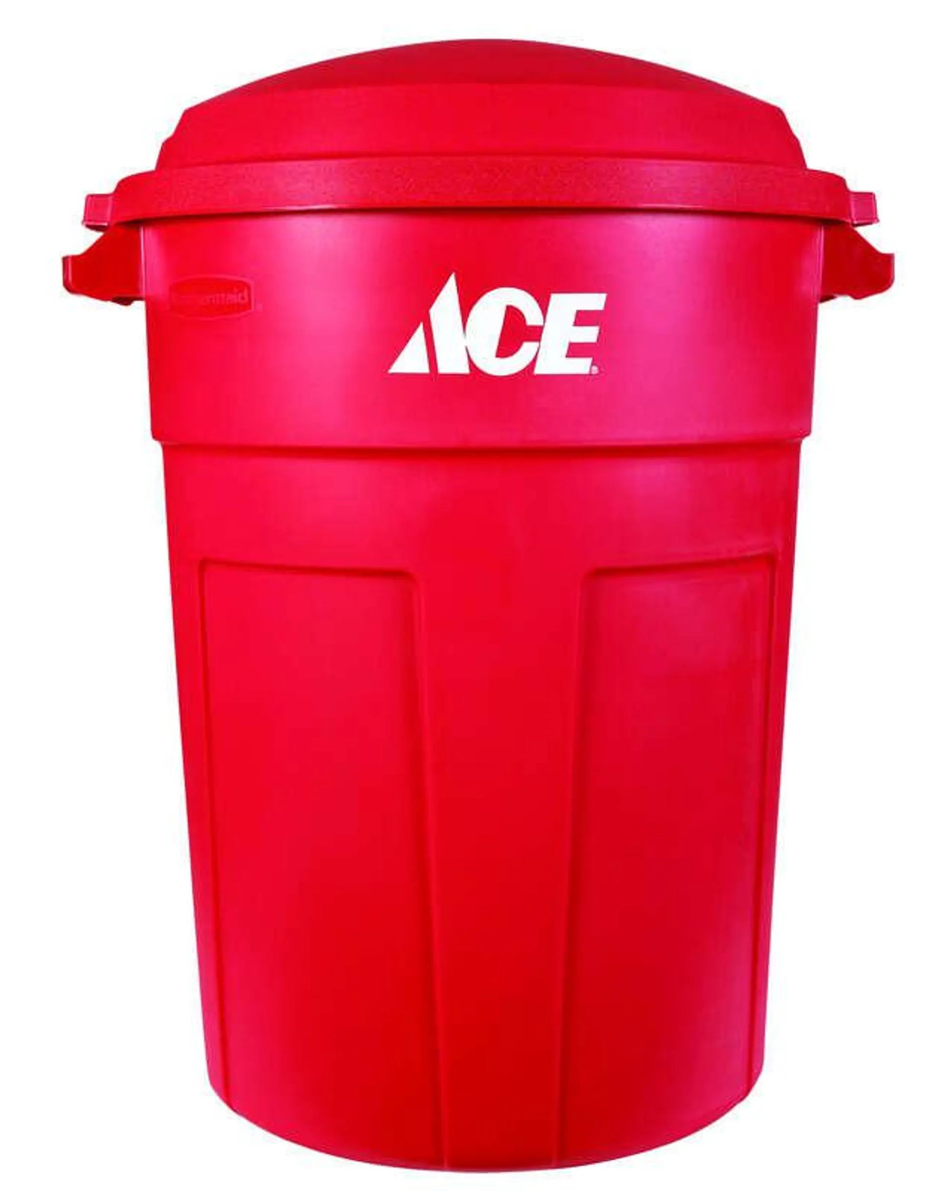 Ace 32 gal Red Plastic Garbage Can Lid Included
