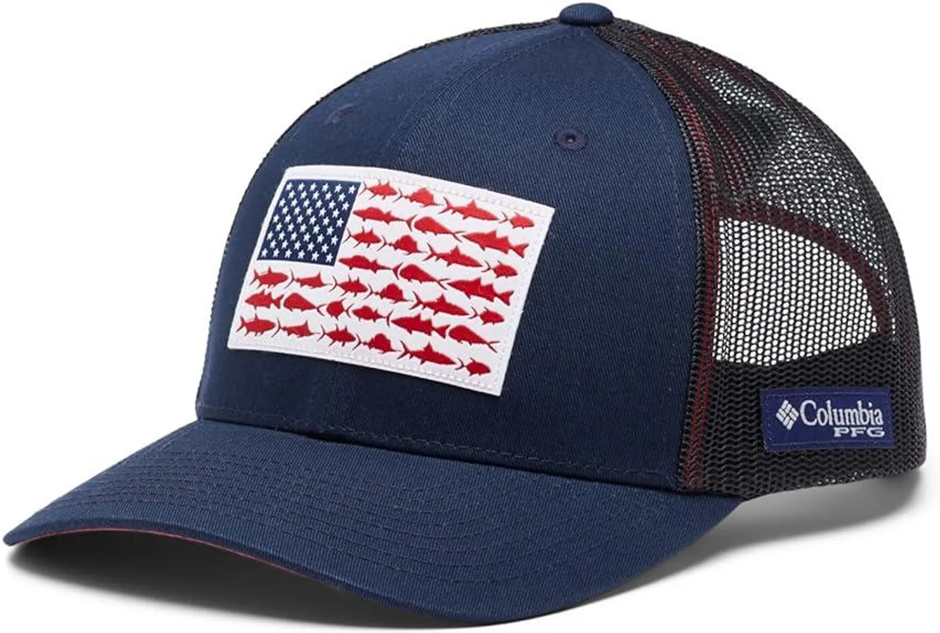 Columbia Unisex-Adult Pfg Fish Flag Mesh Snap Back