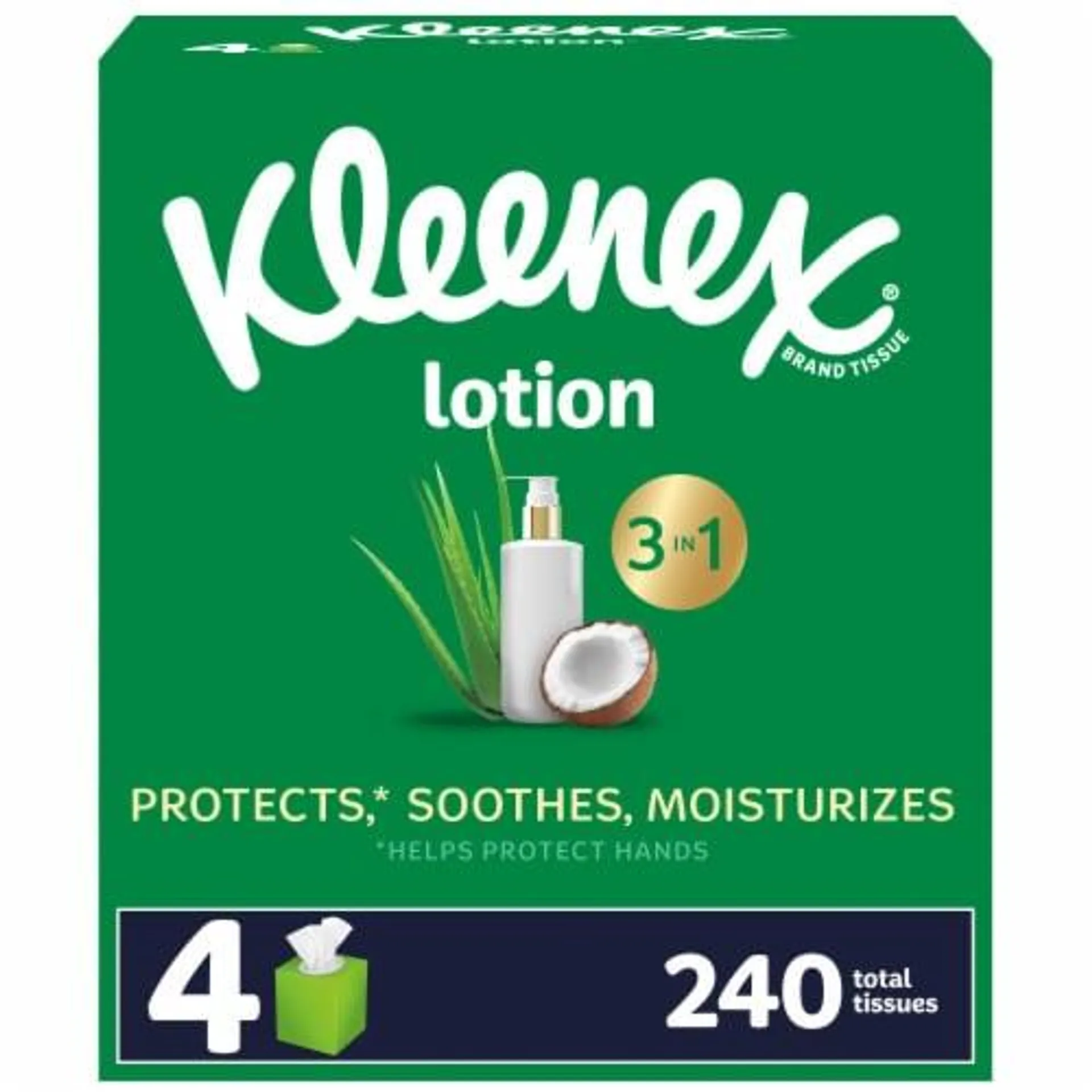 Kleenex Lotion 3-Ply Facial Tissues with Coconut Oil