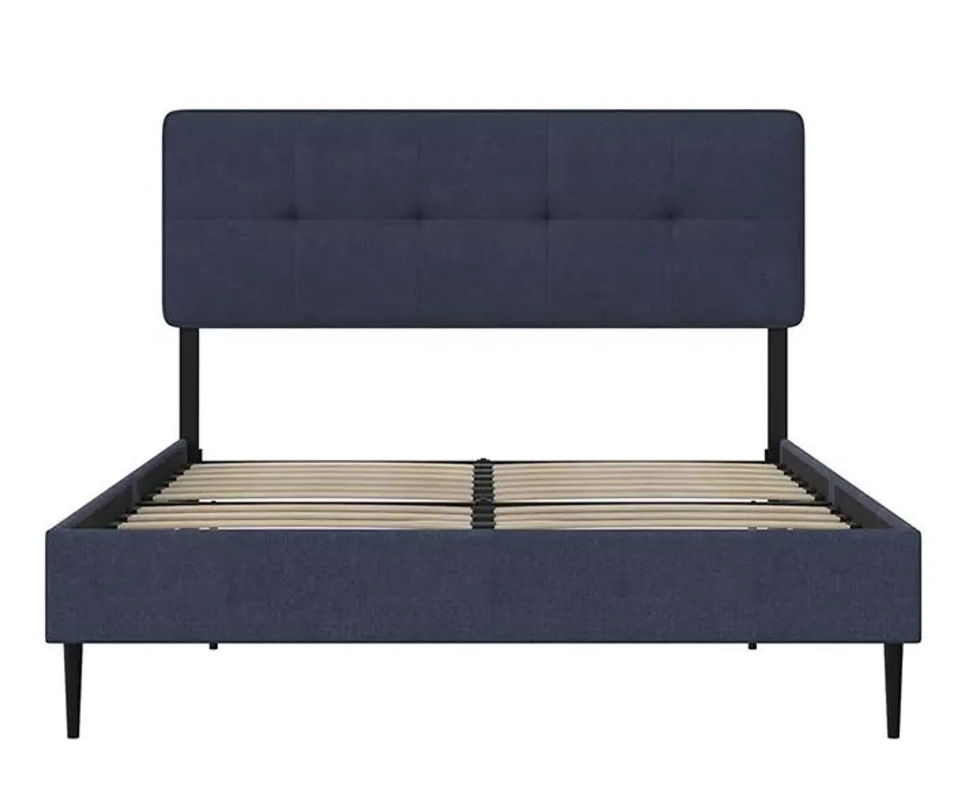 RealRooms Wimberly Blue Queen Upholstered Platform Bed