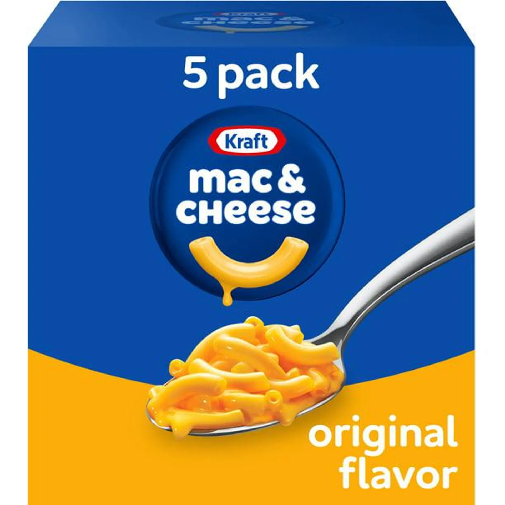 Kraft Original Mac N Cheese Macaroni and Cheese Dinner, 5 ct Pack, 7.25 oz Boxes