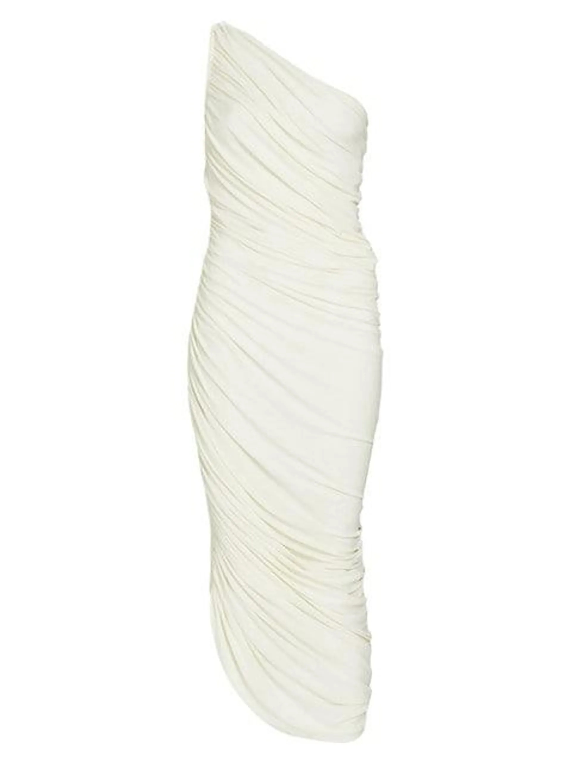 Diana Ruched One-Shoulder Gown