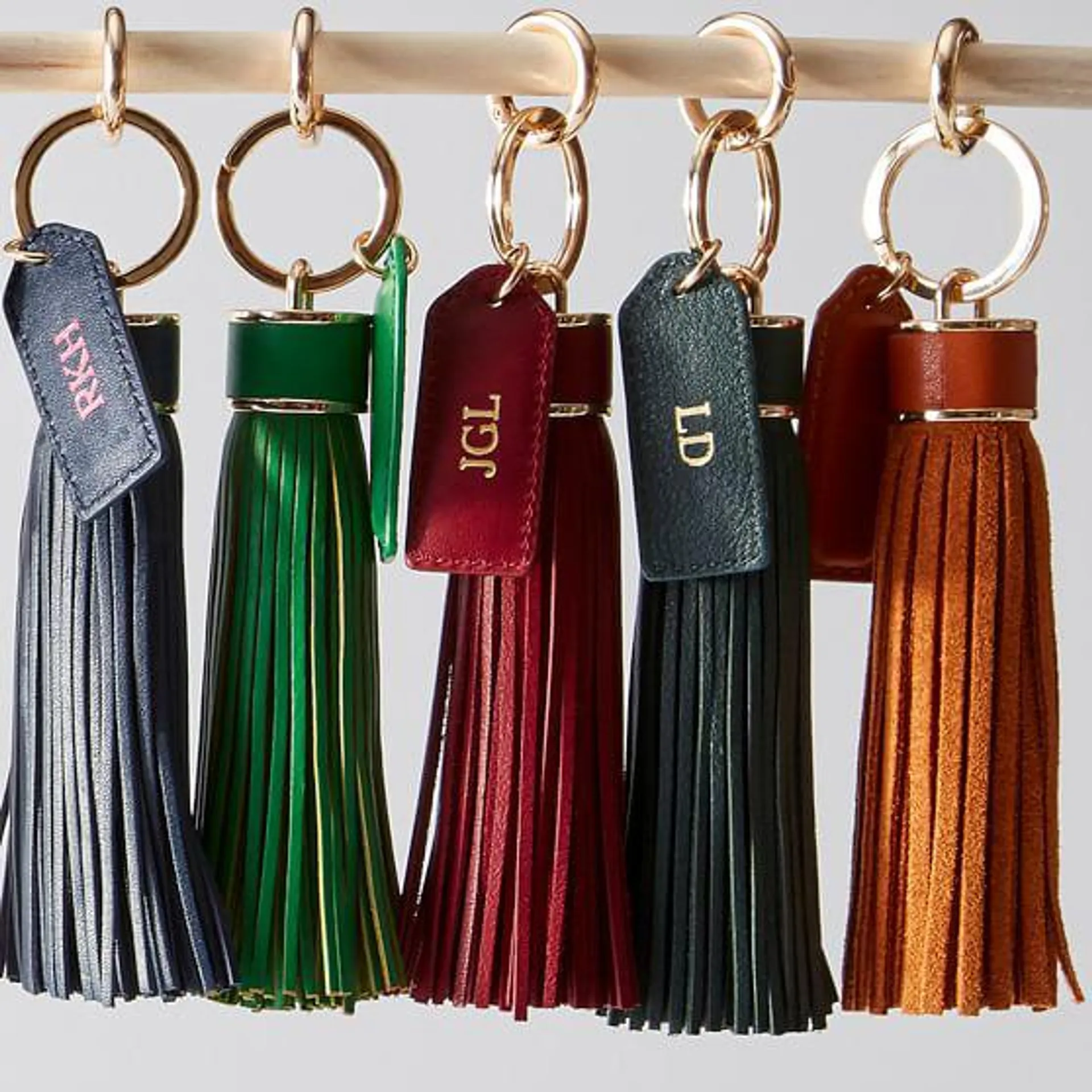 Oversized Leather Tassel Keychain