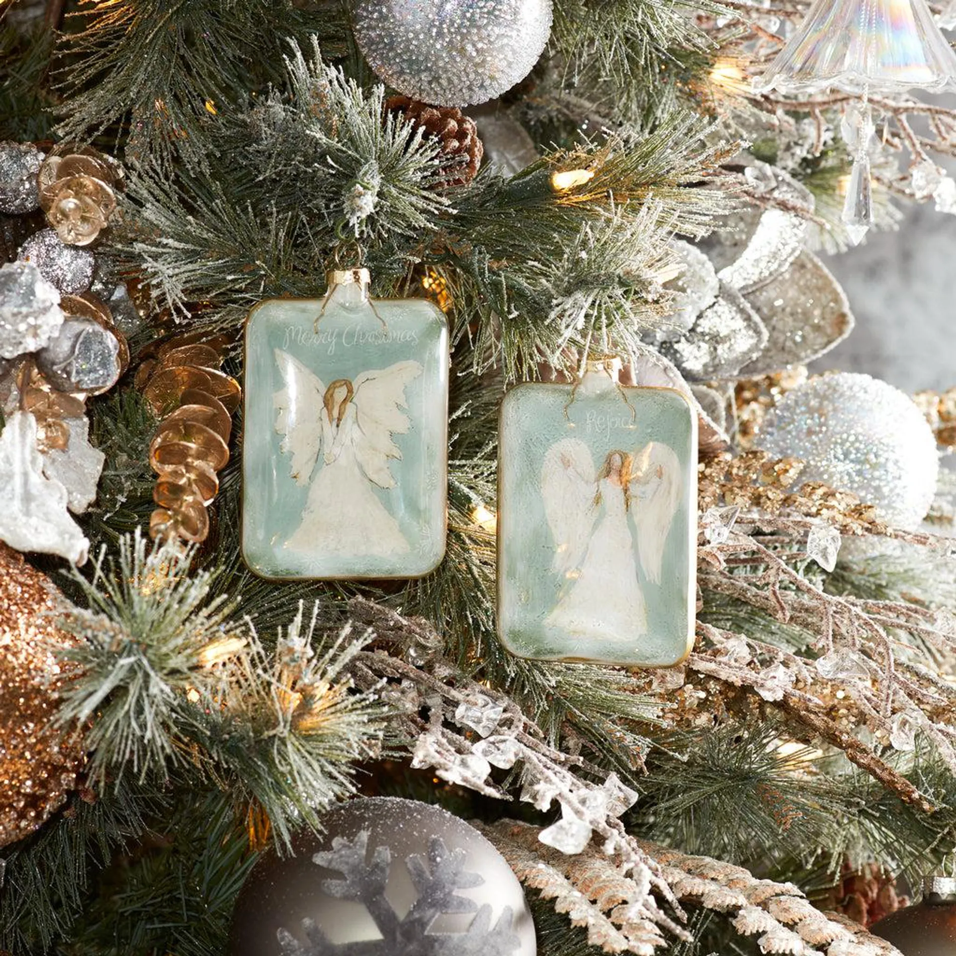 Glass Angel Ornament, Set of 6