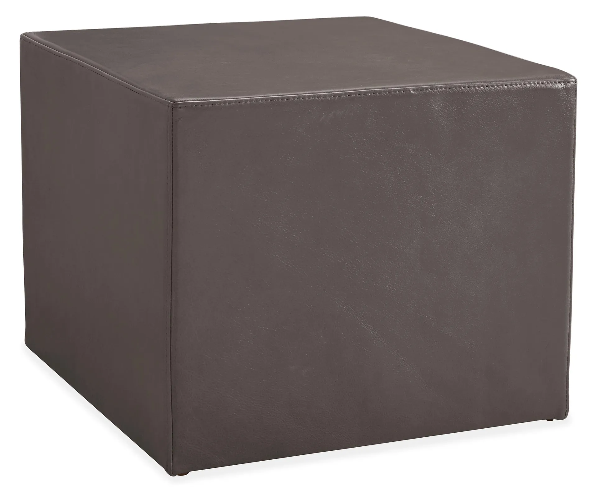 Aero 20w 20d 16h Square Ottoman in Urbino Smoke Leather