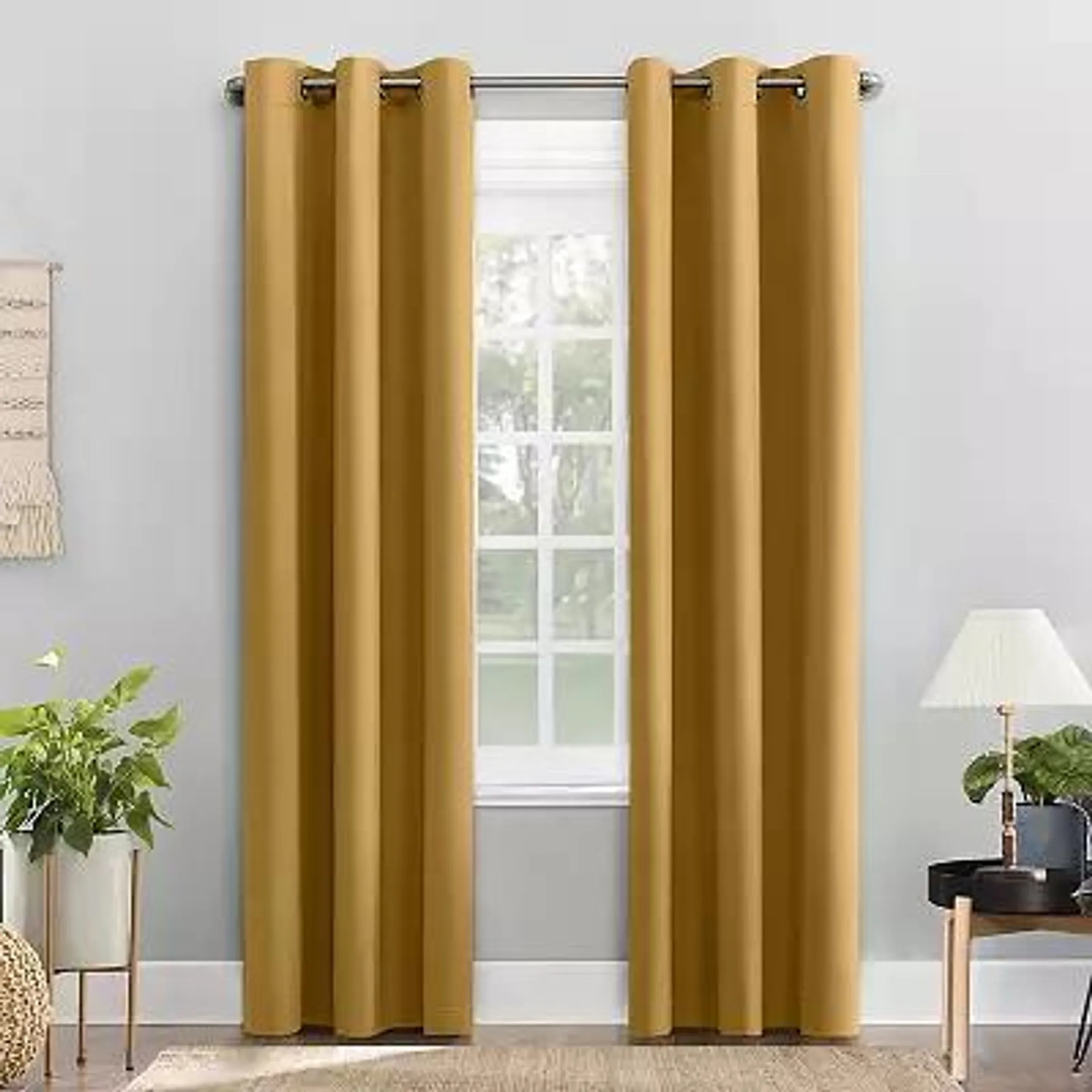 Sun Zero Mercer Blackout Solid Grommet Single Curtain Panel