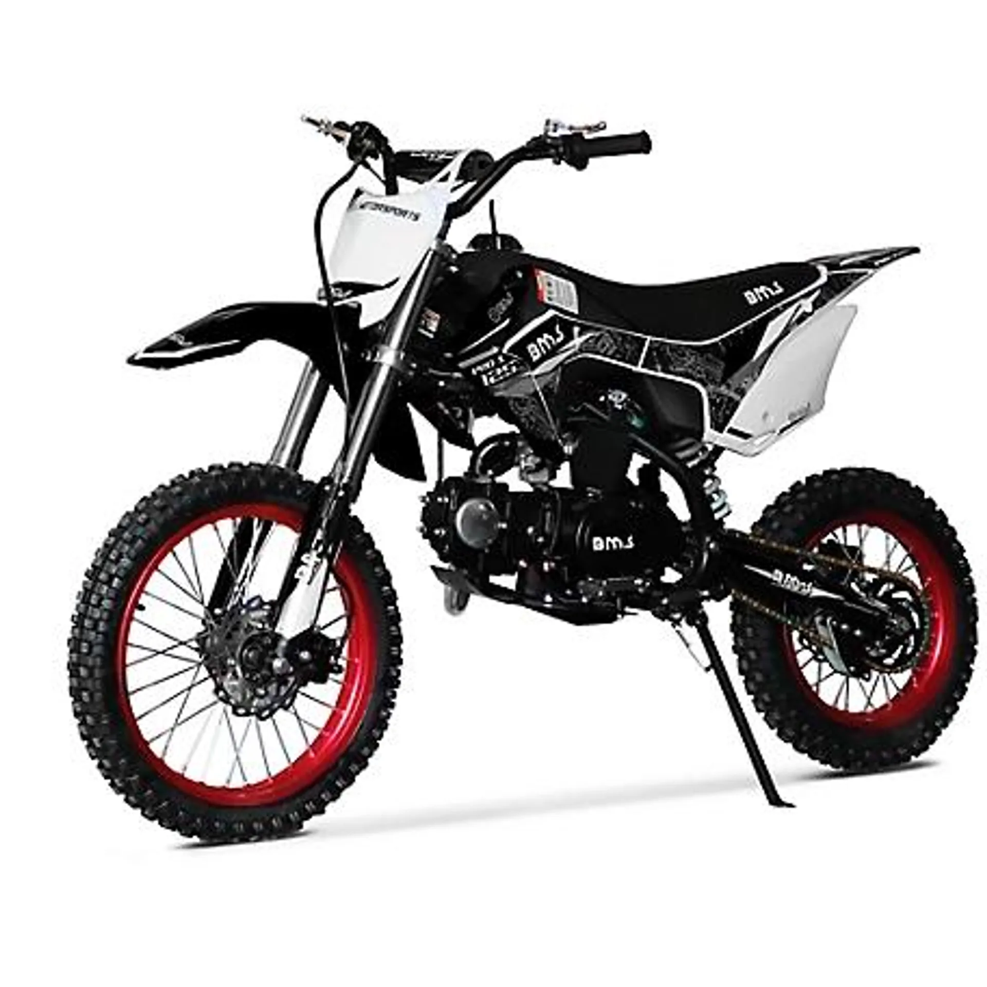 BMS Motorsports Pro X 125 Gas Dirt Bike, Black