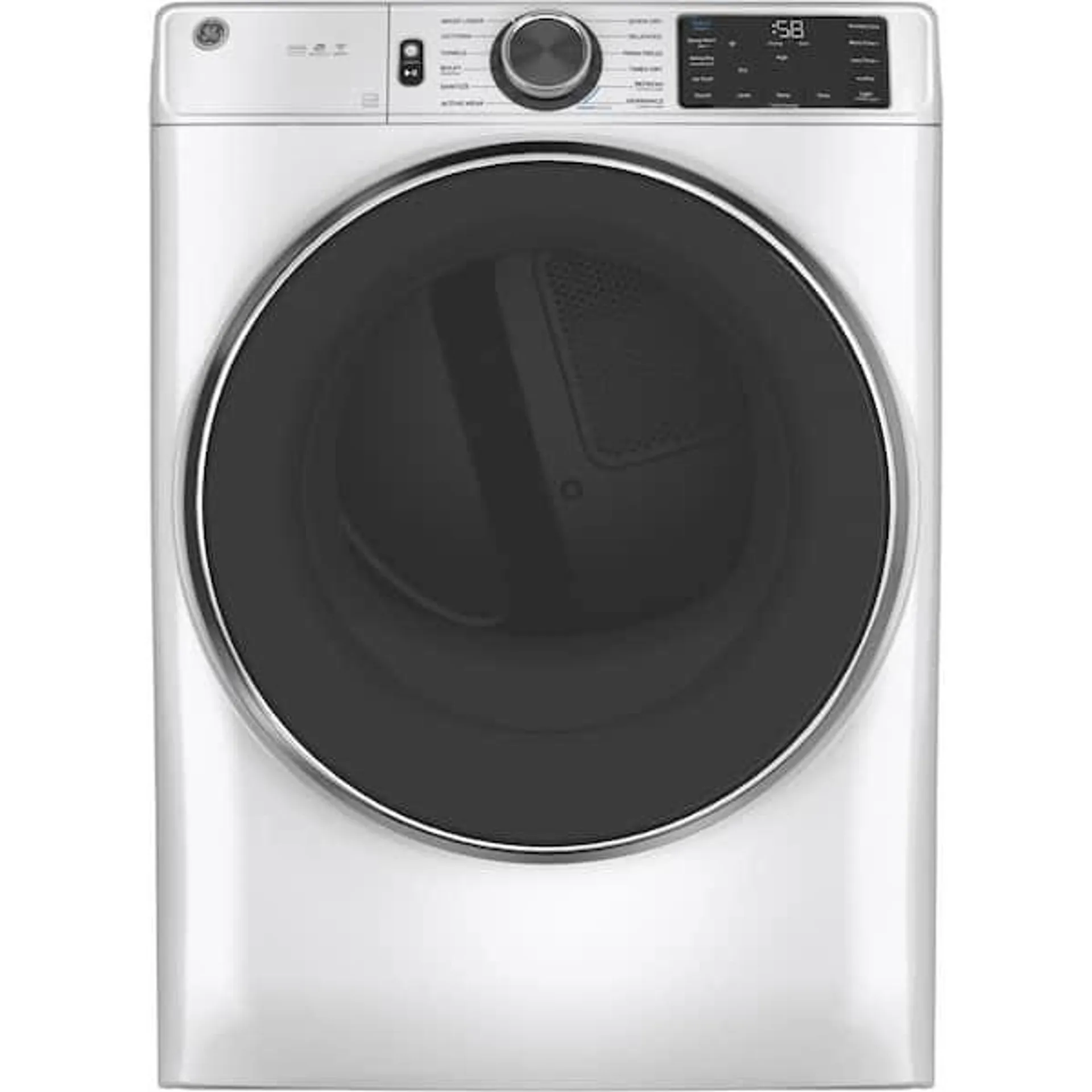 7.8 cu.ft. Smart Front Load Electric Dryer in White with Steam and Sanitize