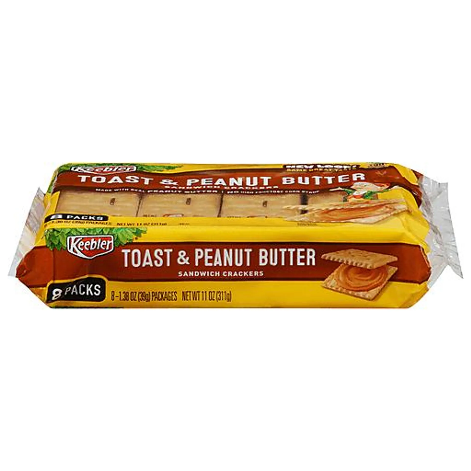 Ferrero Keebler Toast and Peanut Butter Sandwich Crackers Snacks 1.38 oz package 8 ct