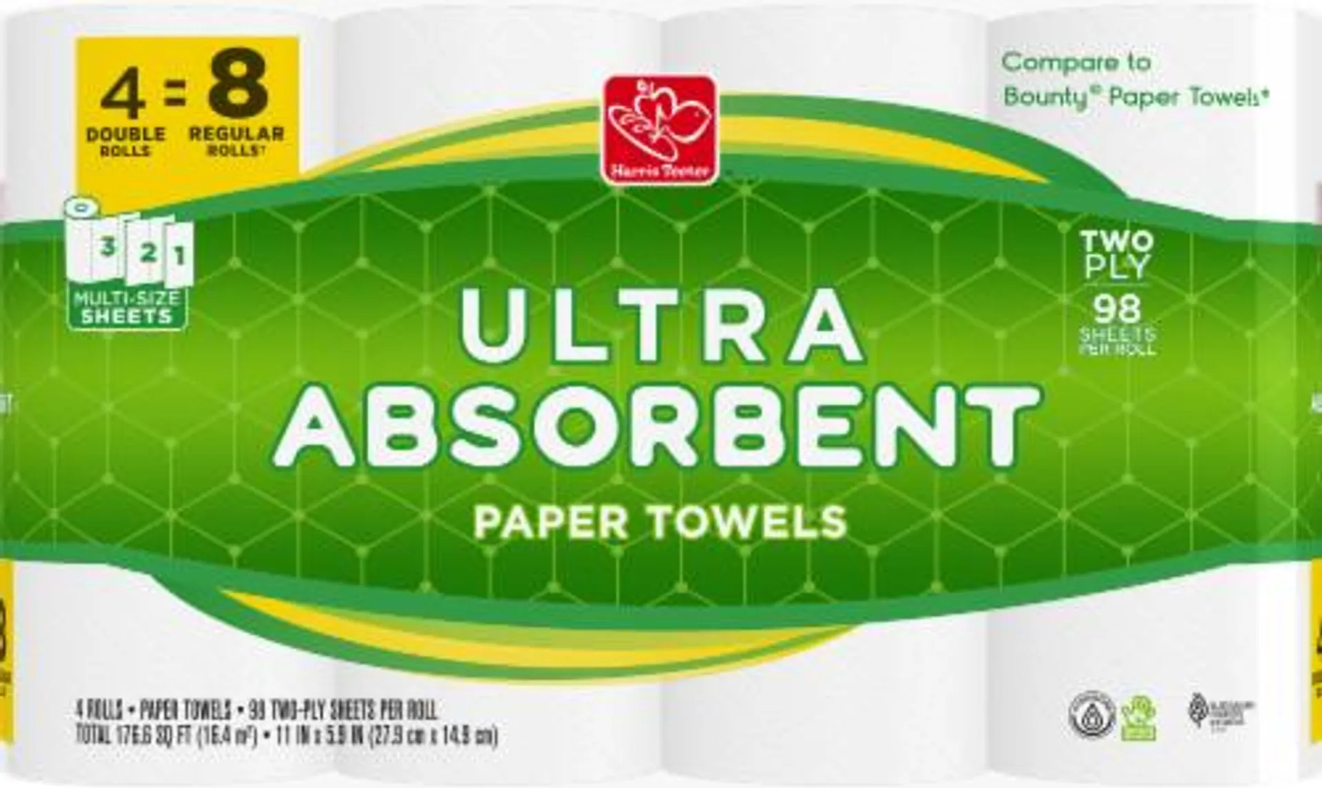 Harris Teeter™ Ultra Absorbent Two Ply Double Rolls Paper Towels