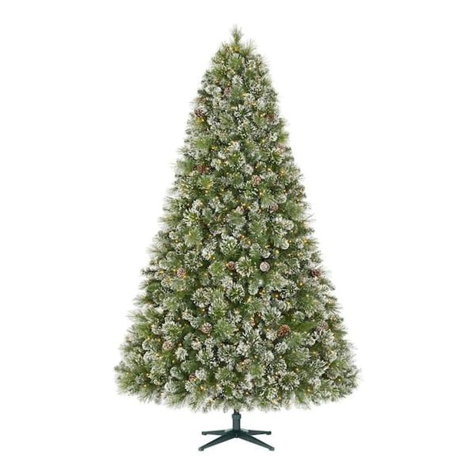 7.5 ft. Pre-Lit LED Sparkling Amelia Frosted Pine Artificial Christmas Tree with 600 Warm White Micro Fairy Lights