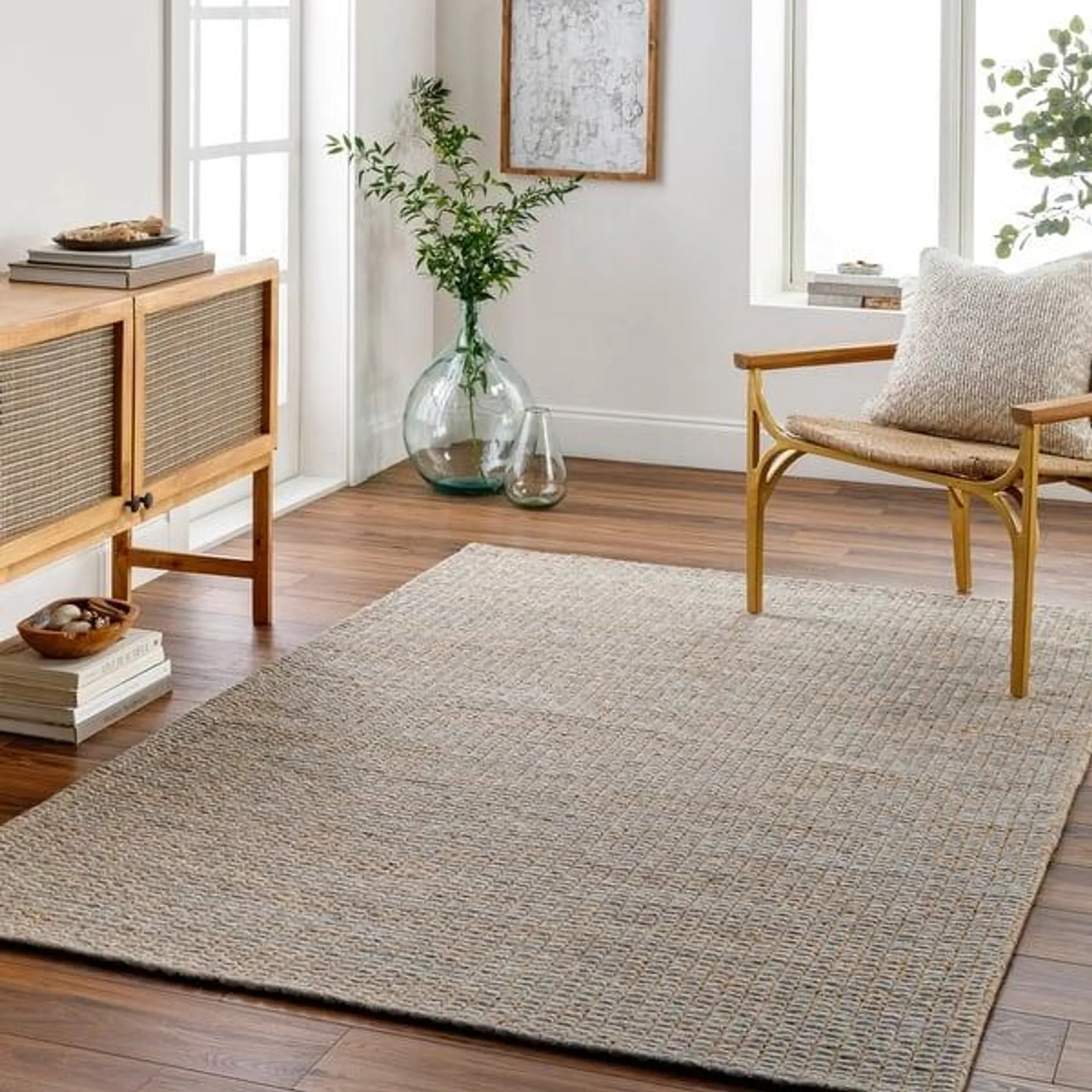 Petyra Handmade Jute & Wool Blend Area Rug