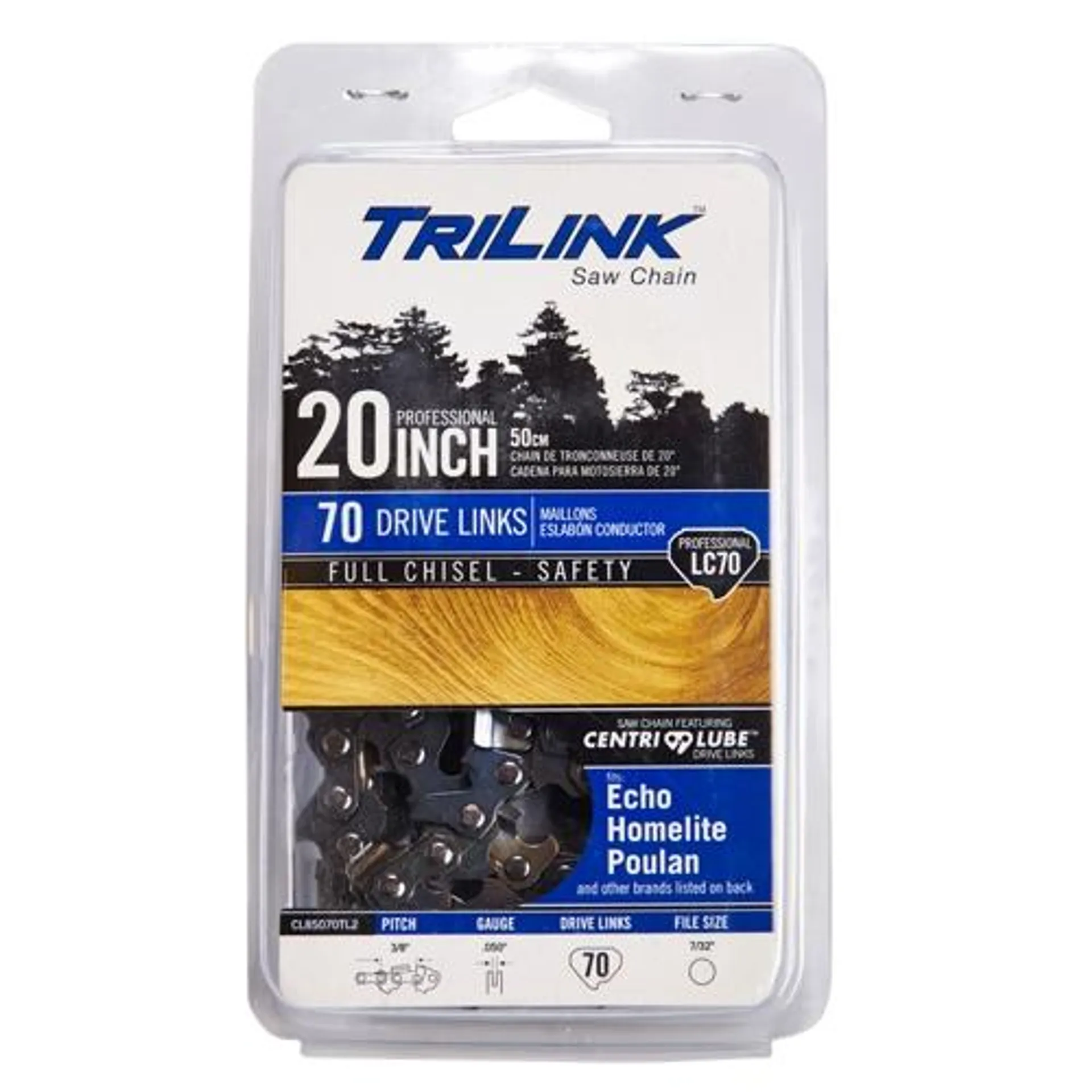 TriLink Saw Chain 20 inch Chain w/ 70 Drive Links