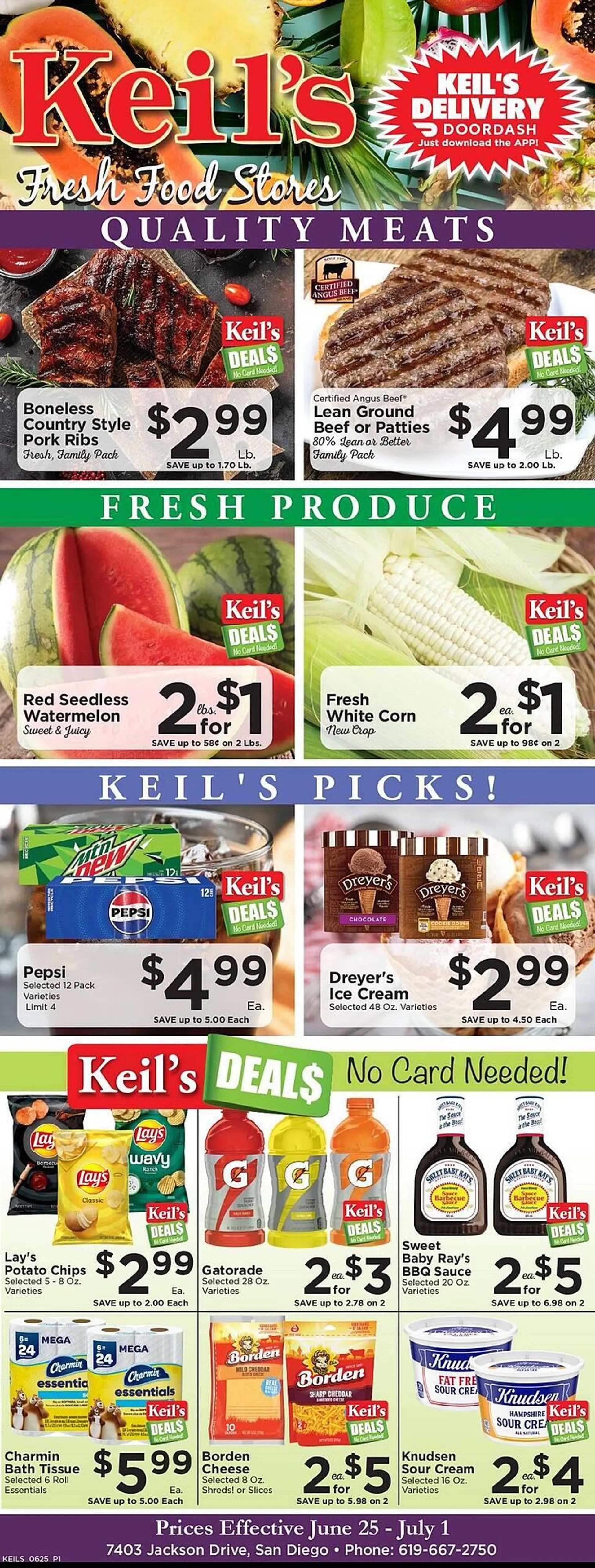 Weekly ad Keil's Fresh Food Stores Weekly Ad from June 25 to July 1 2025 - Page 1