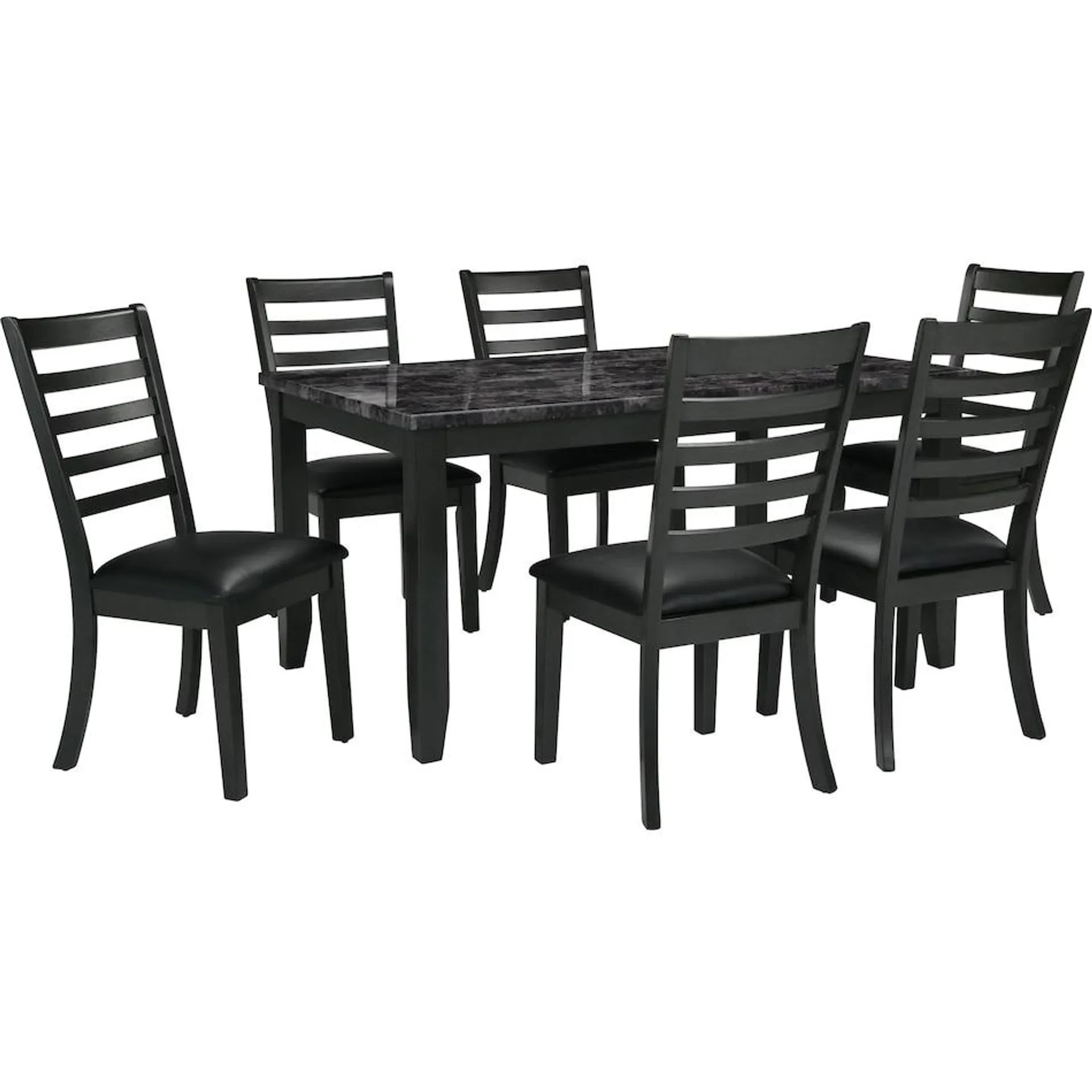 Brandon Dining Table with 6 Dining Chairs - Grey