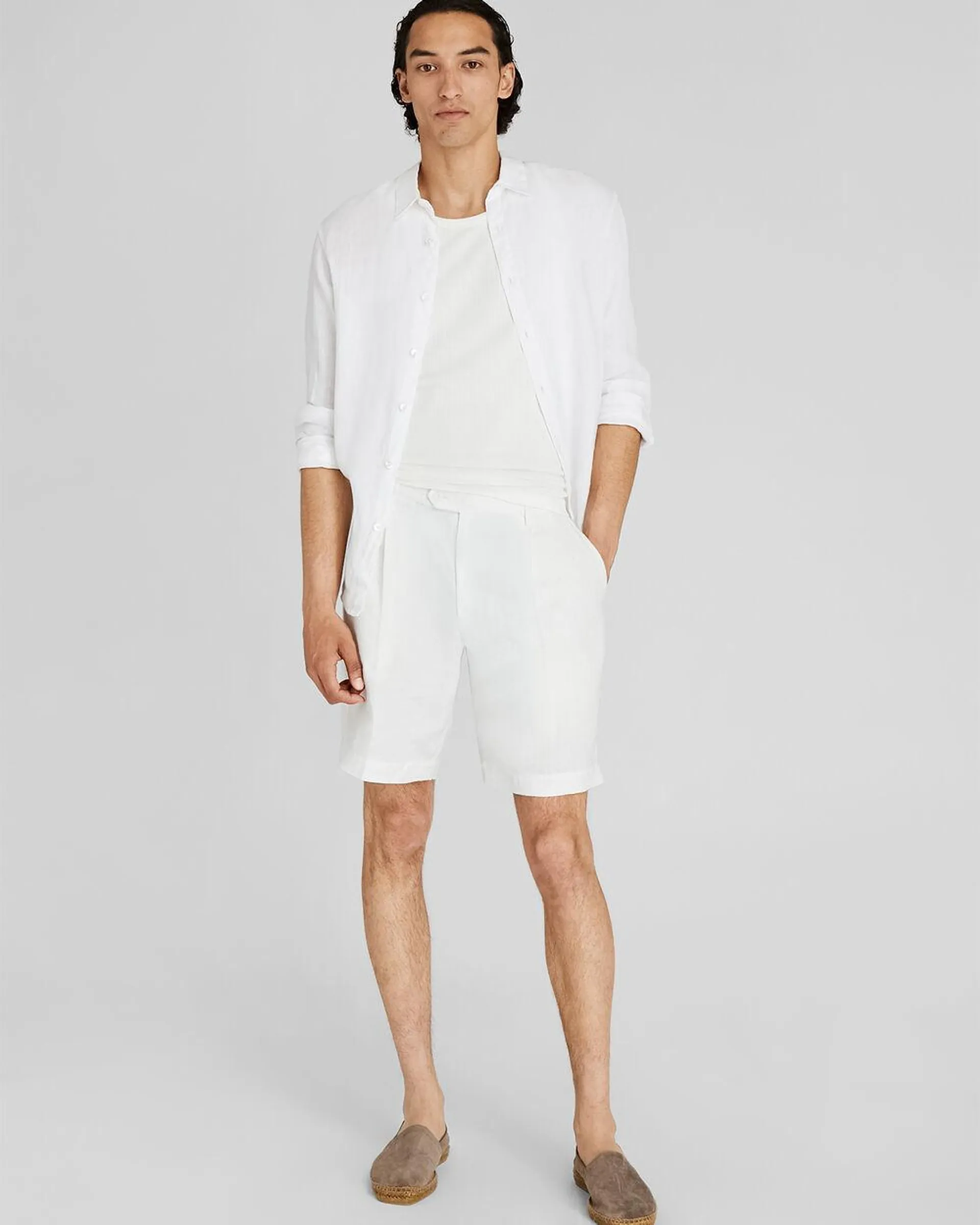 Pleated Linen Short