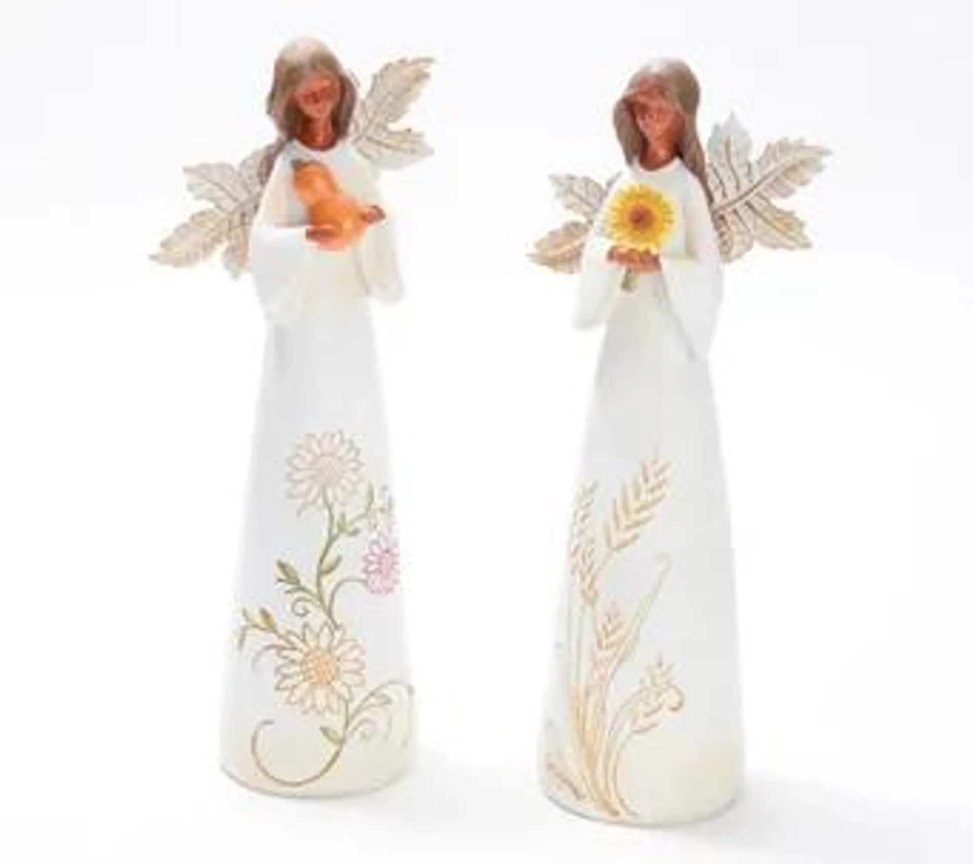 Plow & Hearth Set of 2 12" Harvest Angels