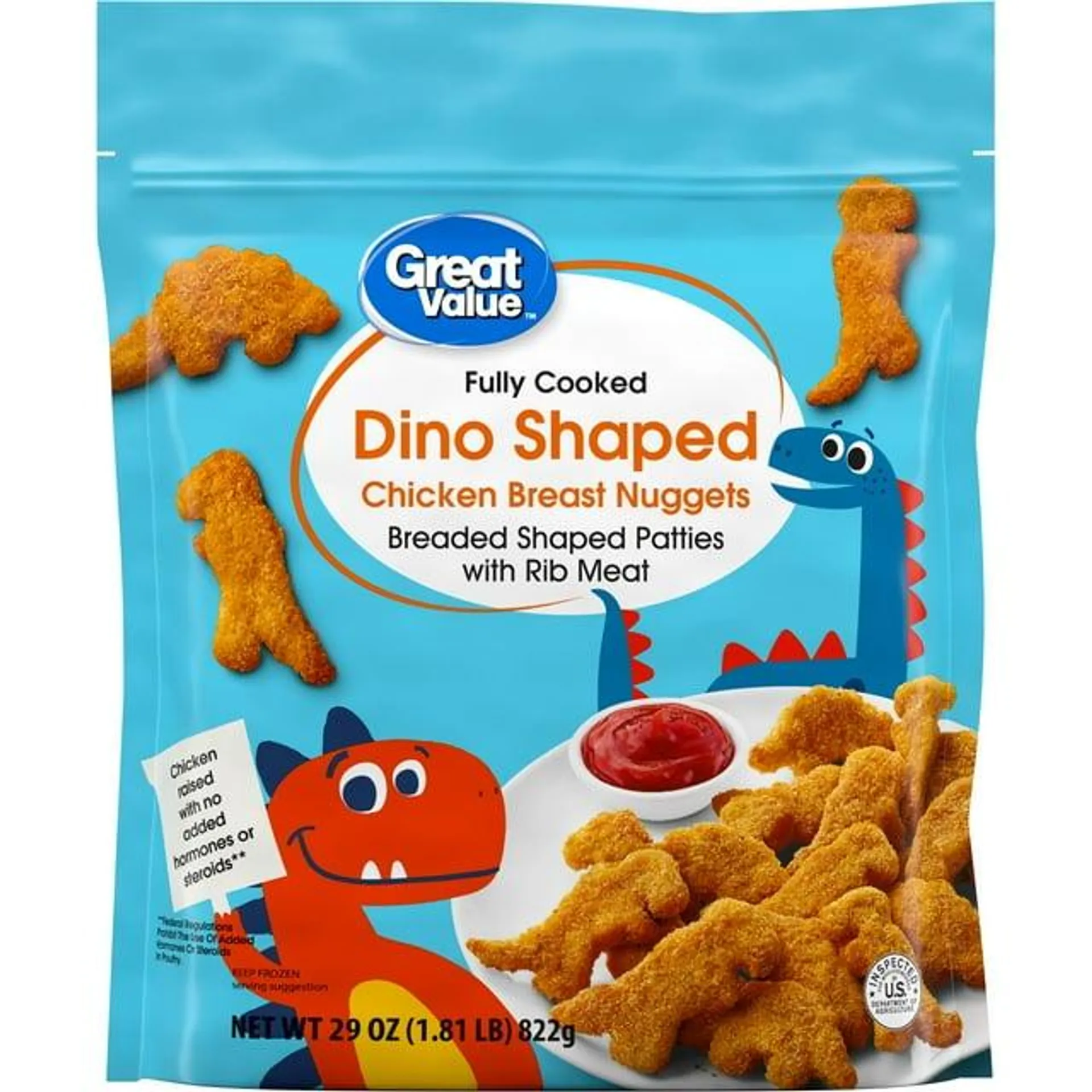 Great Value Dino Shaped Chicken Breast Nuggets, 29 oz. (Frozen)