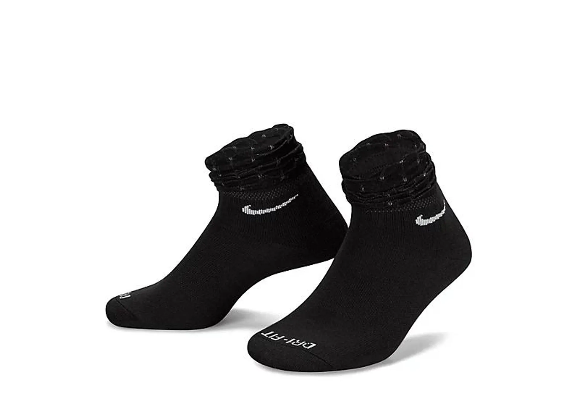 Nike Womens Ruffle Ankle Sock 1 Pair - Black