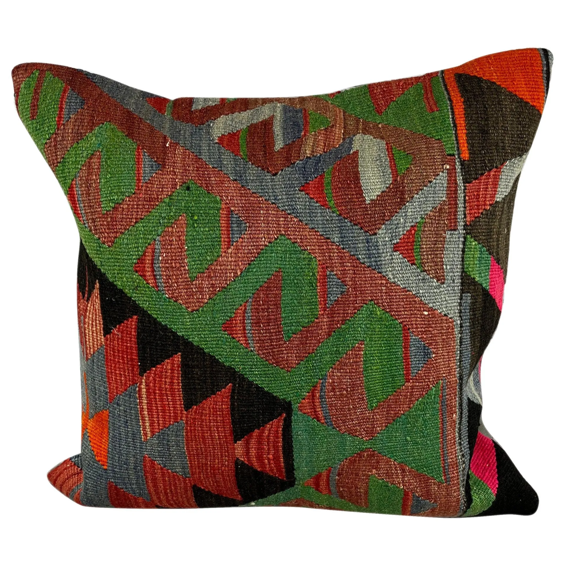 20 x 20 Kilim Pillow Turkish Cushion Natural Culture Pillow Cushion Cover #6758