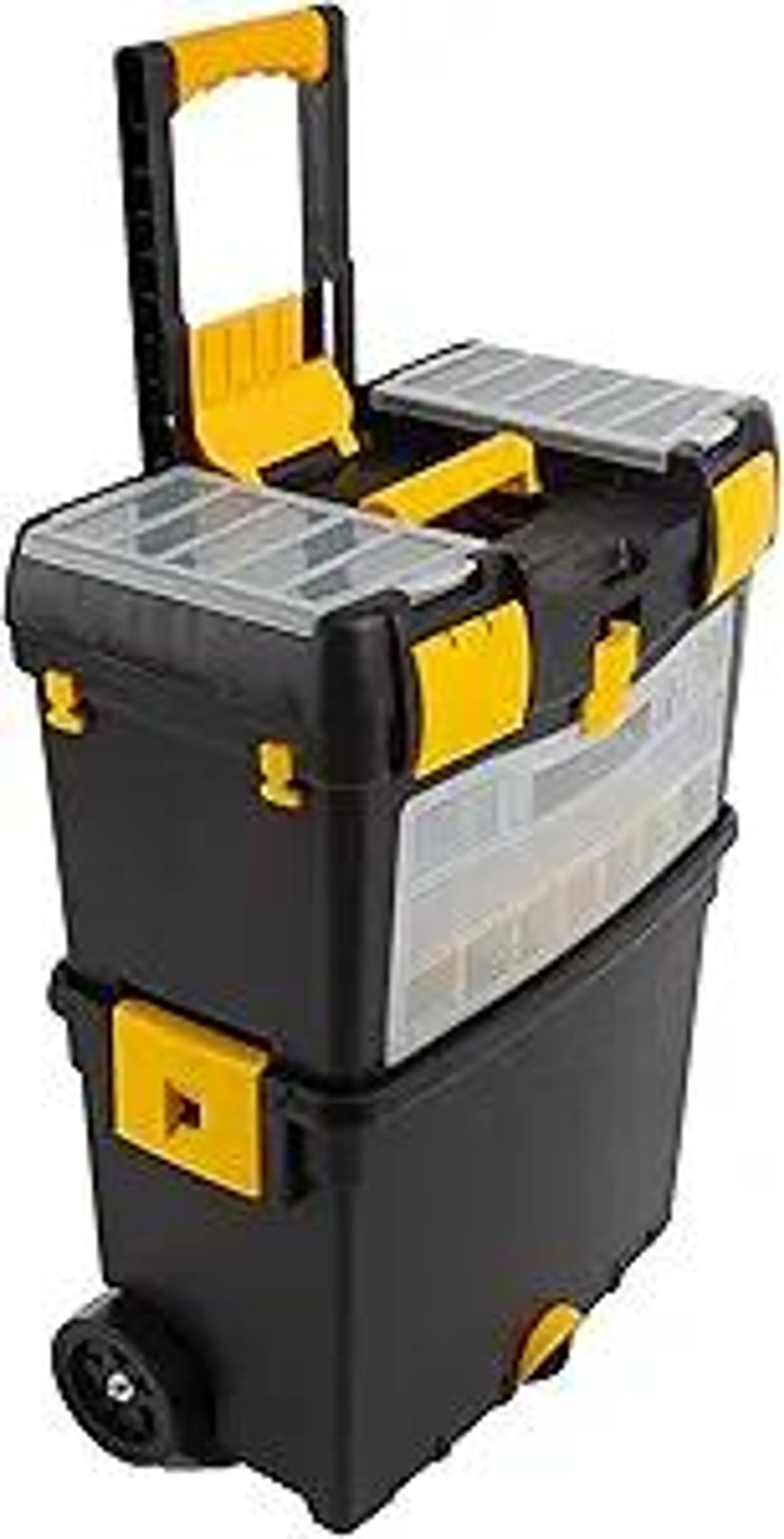 Rolling Tool Box with Wheels, Foldable Comfort Handle, and Removable Top – Toolbox Organizers and Storage by Stalwart