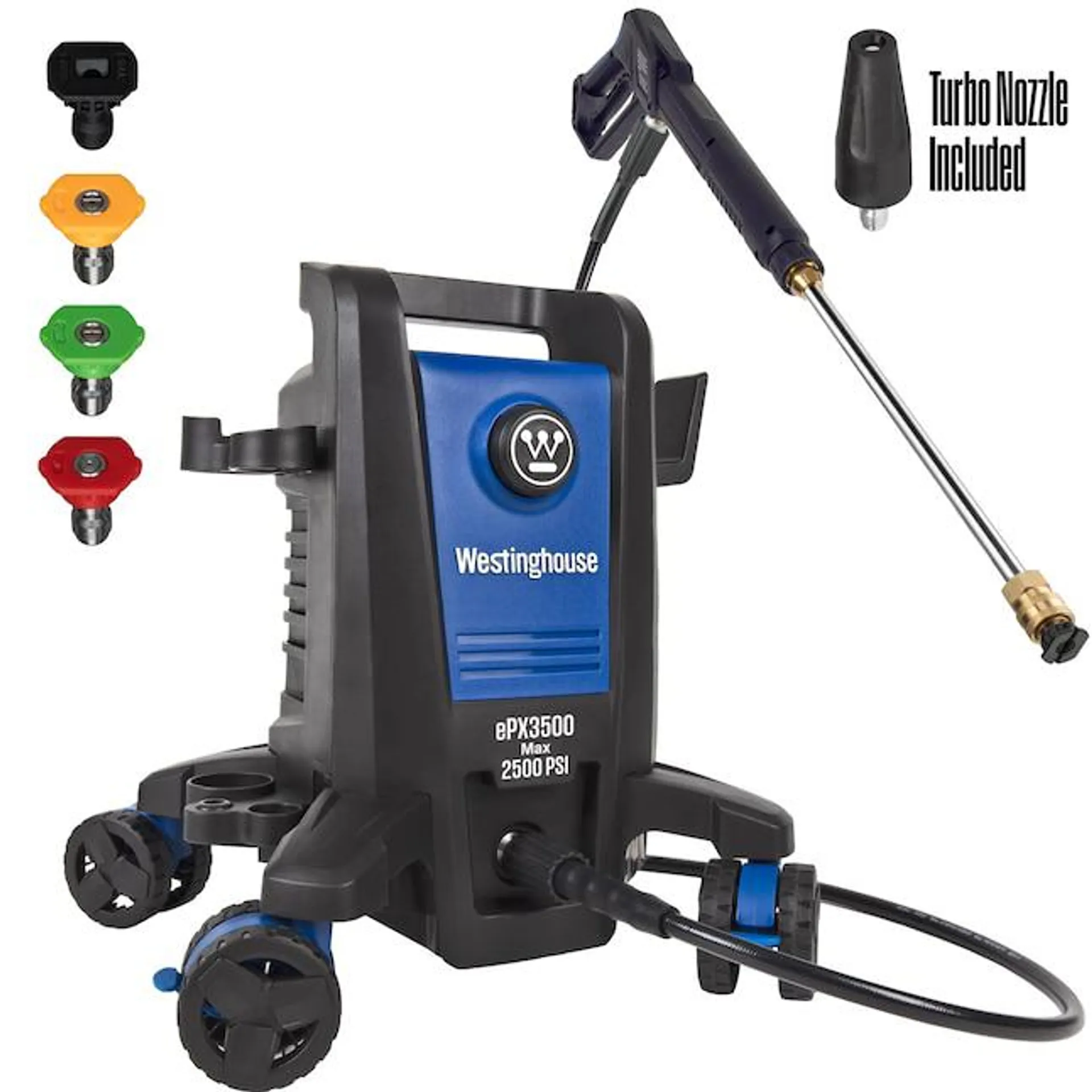 Westinghouse ePX3500 Includes 4 Nozzles + Turbo Nozzle 2500 PSI 1.76-GPM Cold Water Electric Pressure Washer