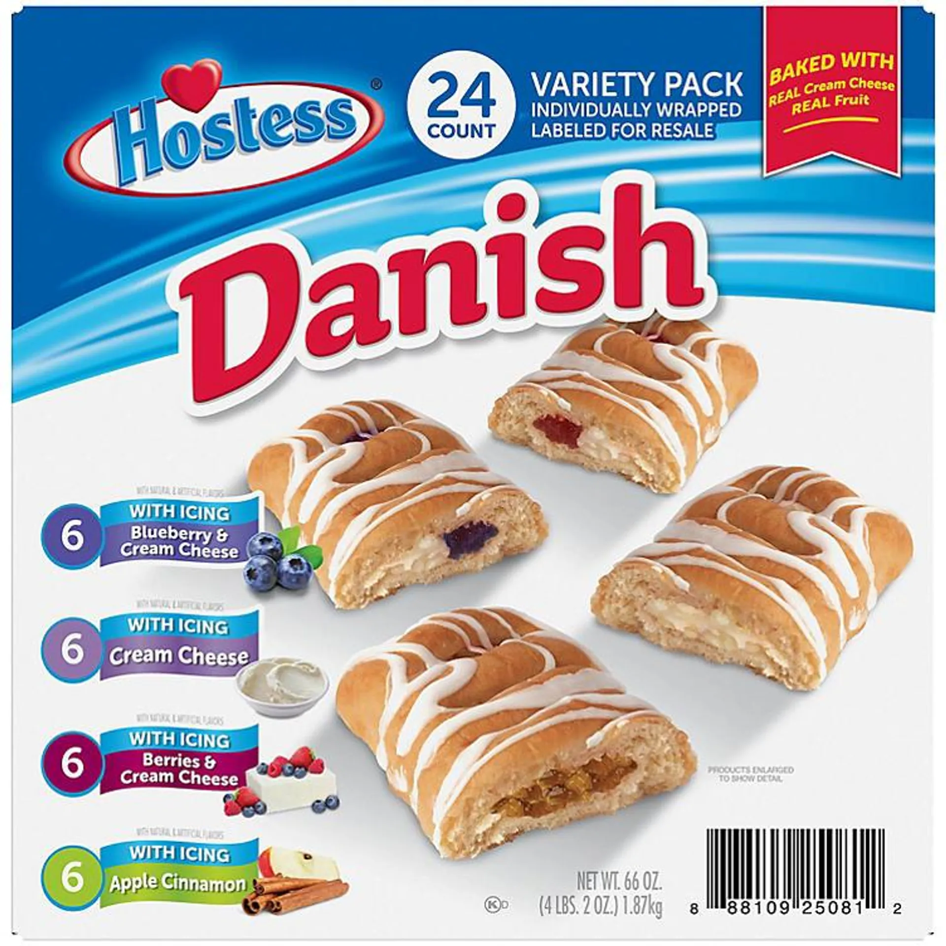 Hostess Danish Claw Variety Pack (24 ct.)