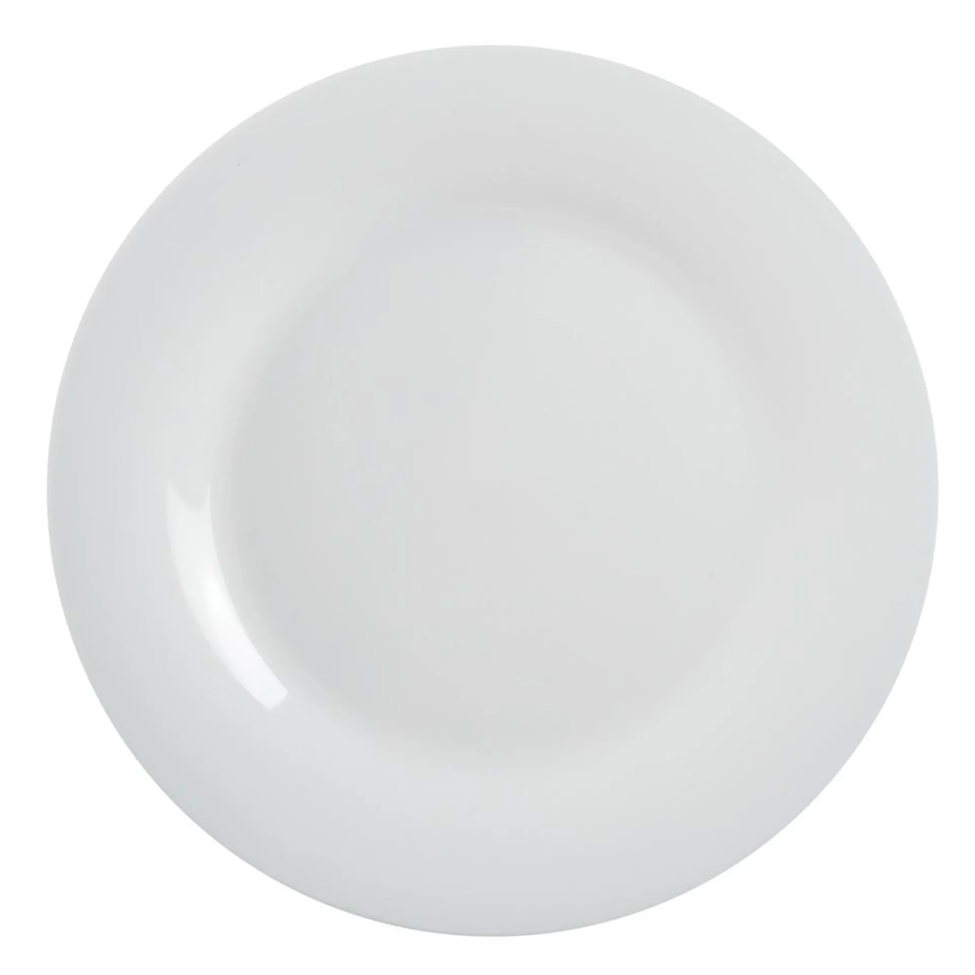 Ultra by Gibson Home Classic Round 10" White Opal Glass Dinner Plate