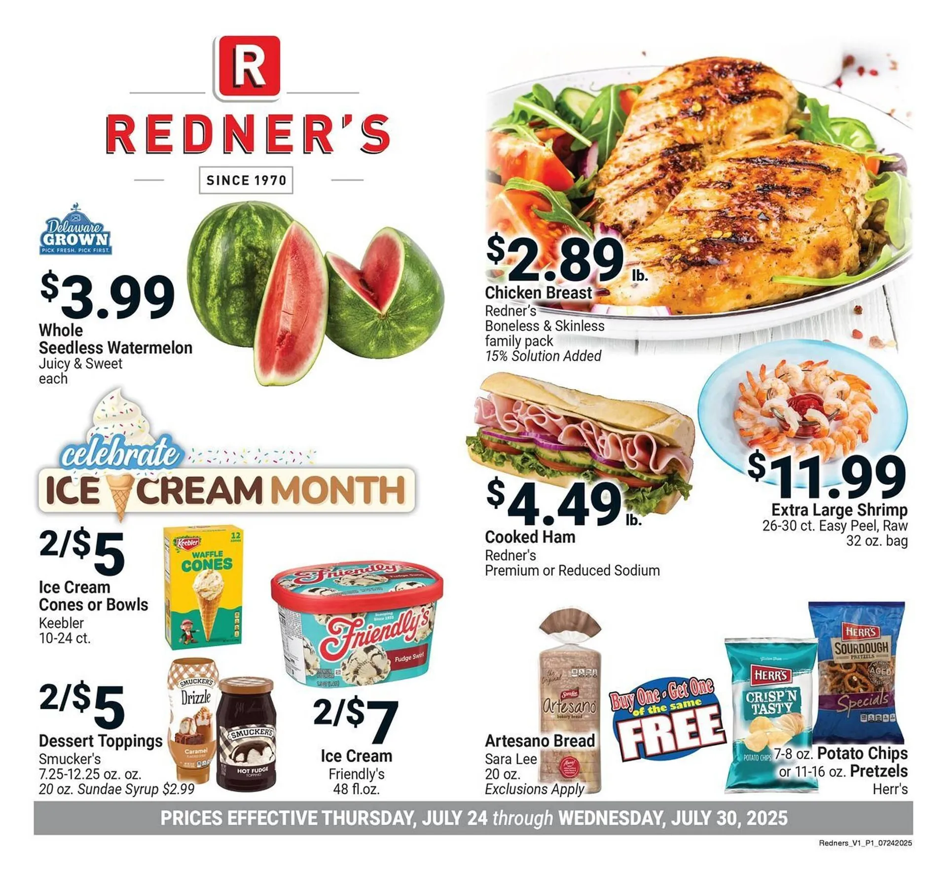 Weekly ad Redner's Warehouse Weekly Ad from July 24 to July 30 2025 - Page 1