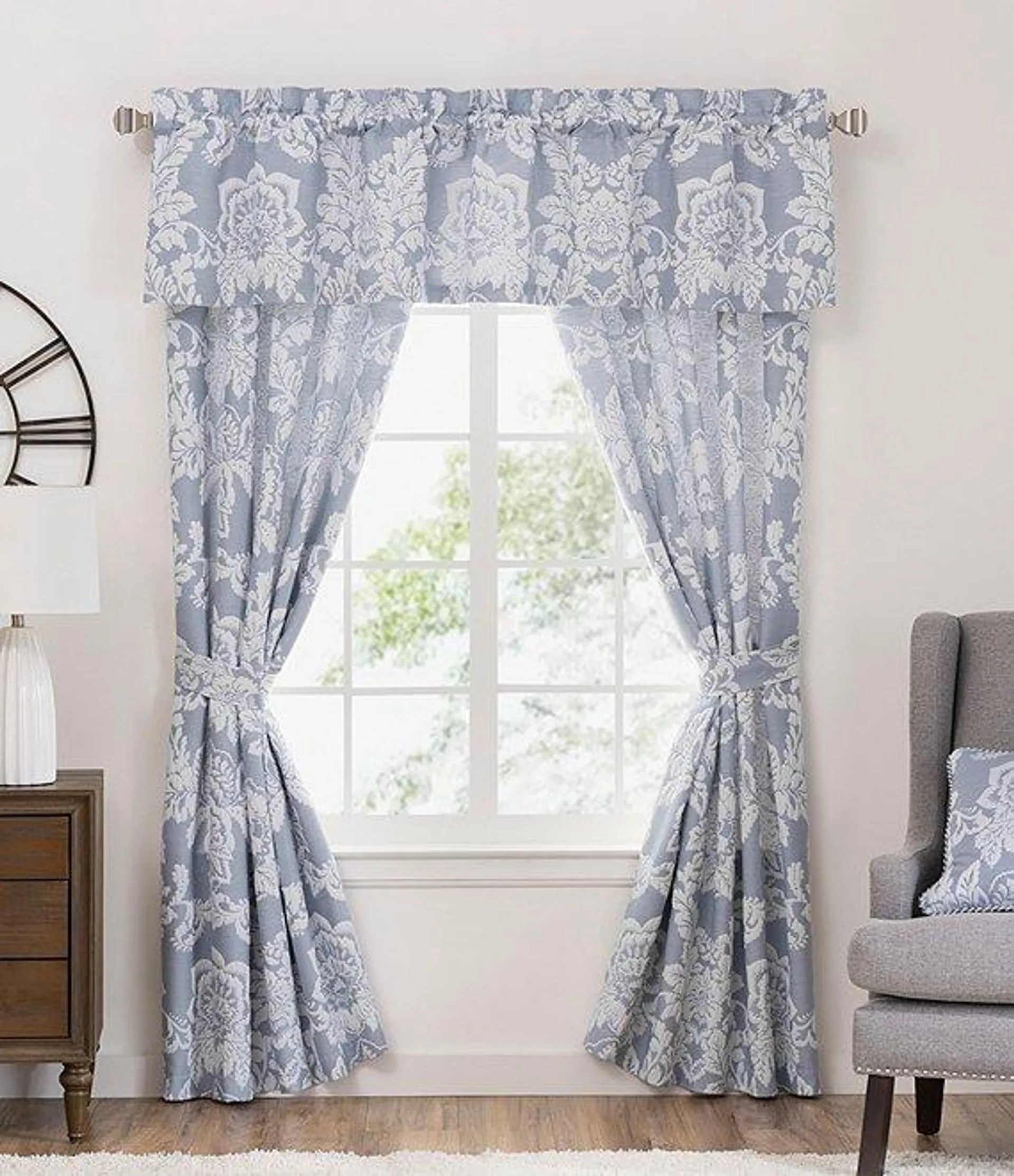 Floral Damask Window Treatments