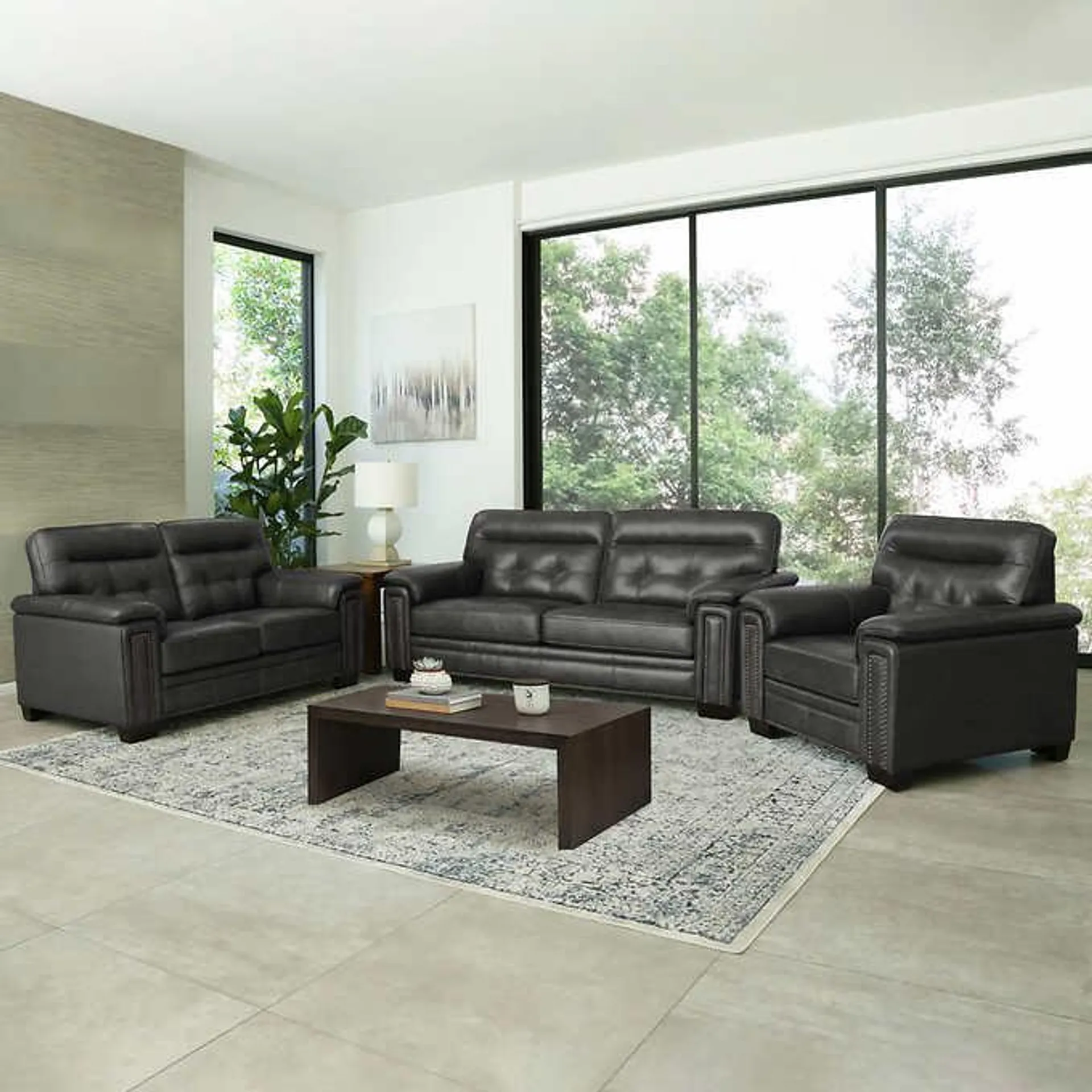 Harrison 3-piece Leather Set - Sofa, Loveseat, Chair