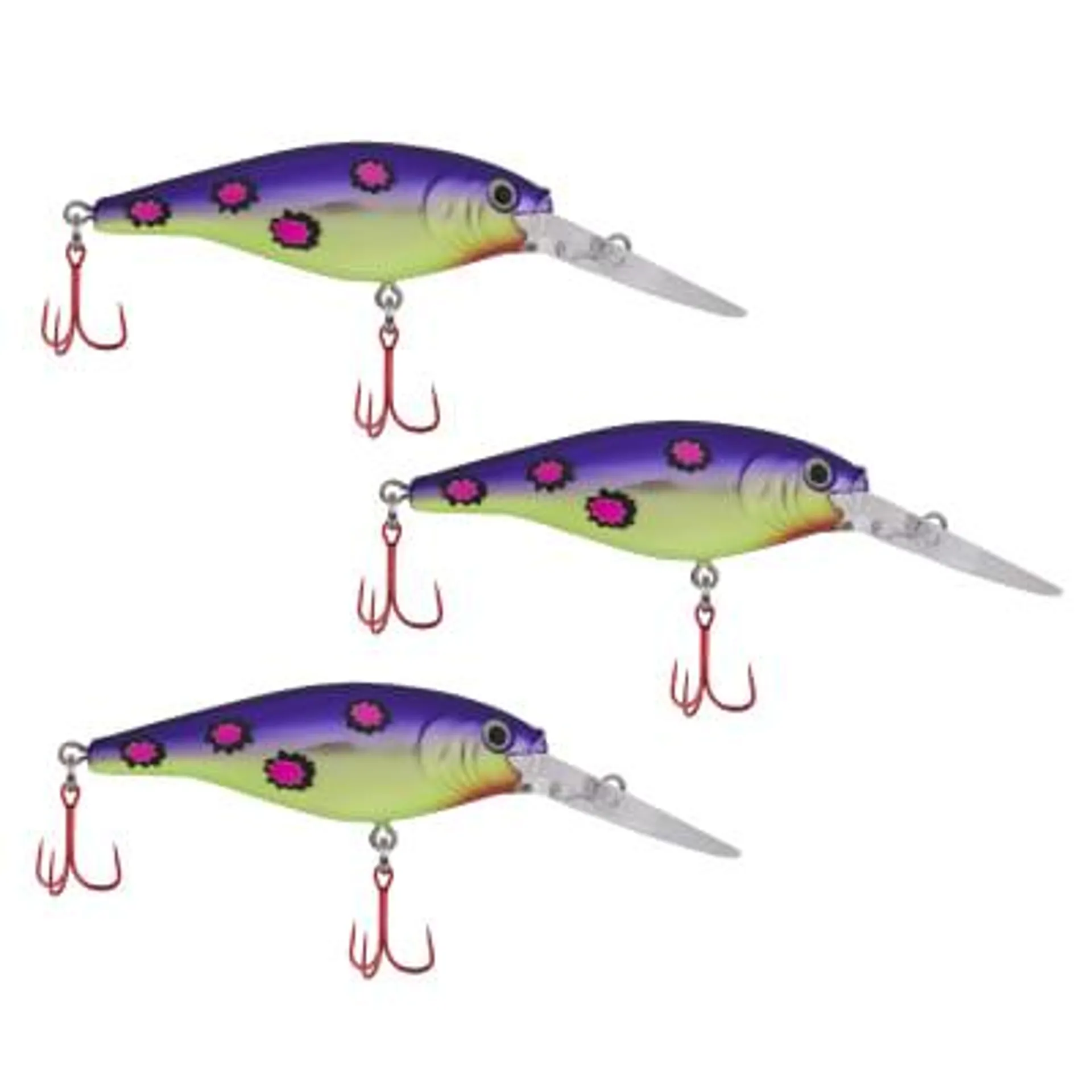 Berkley Purple Contagion Flicker Shad Pro-Pack Crankbait - 3 Pk