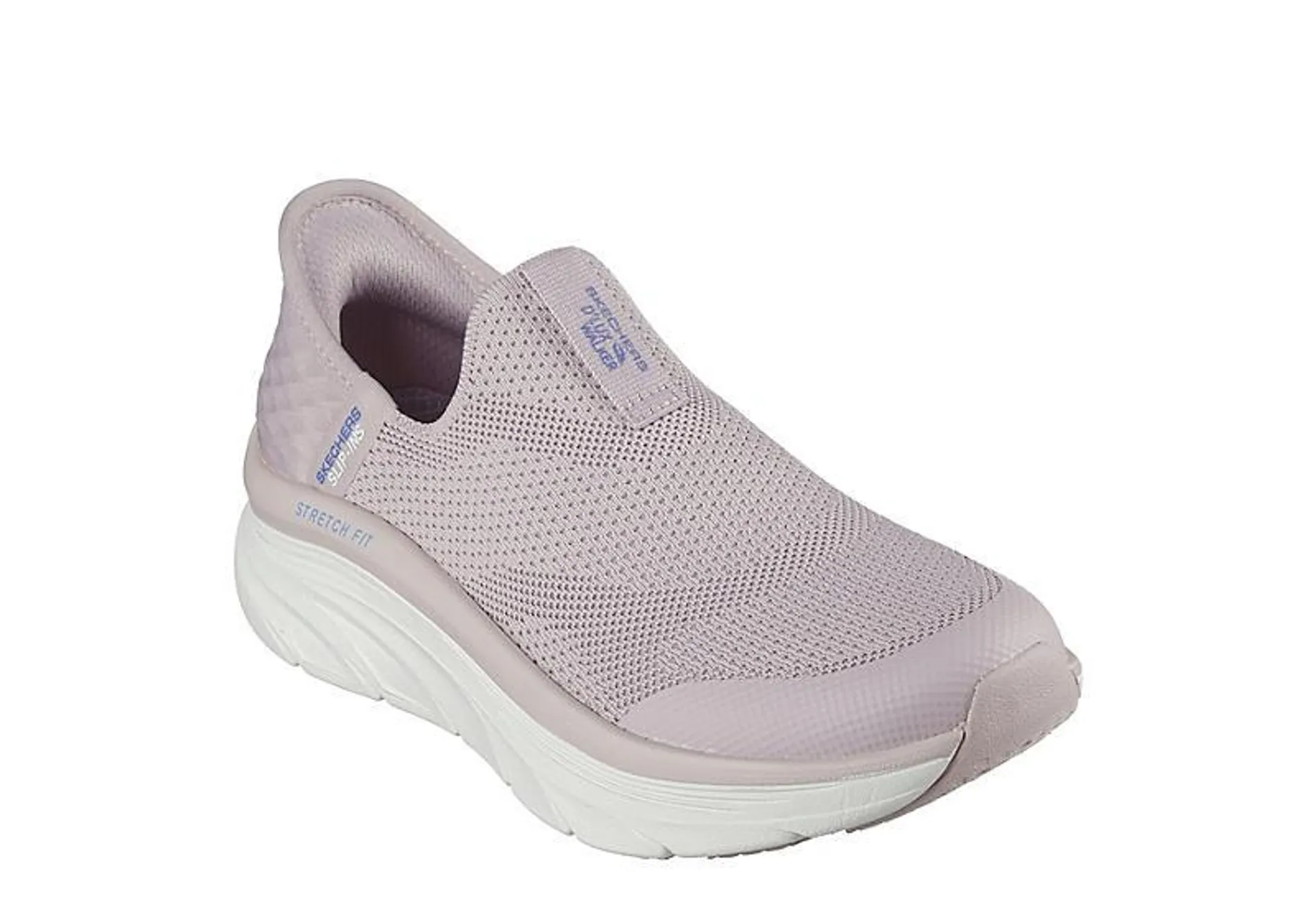 Skechers Womens Dlux Walker Slip In Running Shoe - Blush