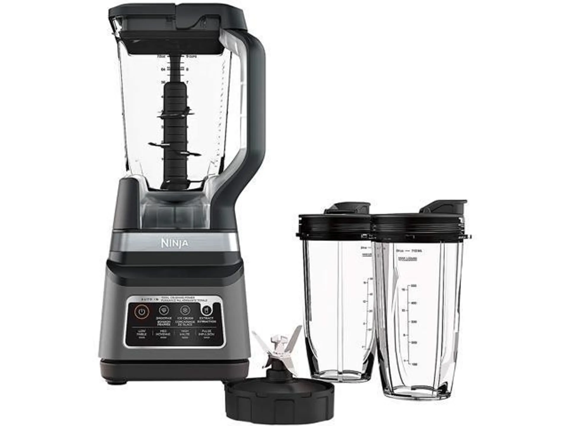 Ninja BN751C, Professional Plus Blender DUO with Auto-iQ, Black/Silver, 1200W