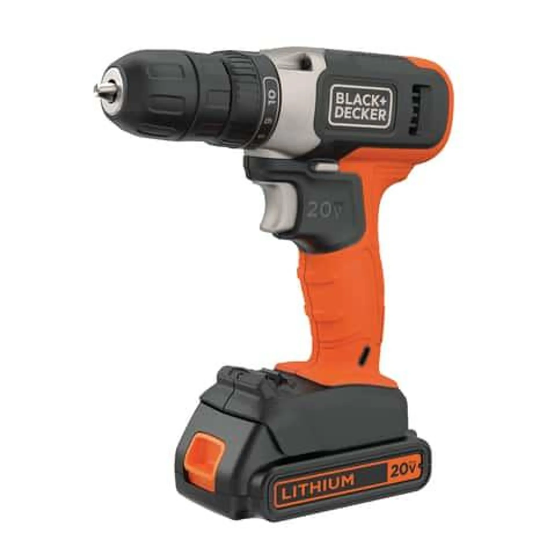 Black+Decker 20V MAX 3/8 in. Brushed Cordless Drill/Driver Kit (Battery & Charger)