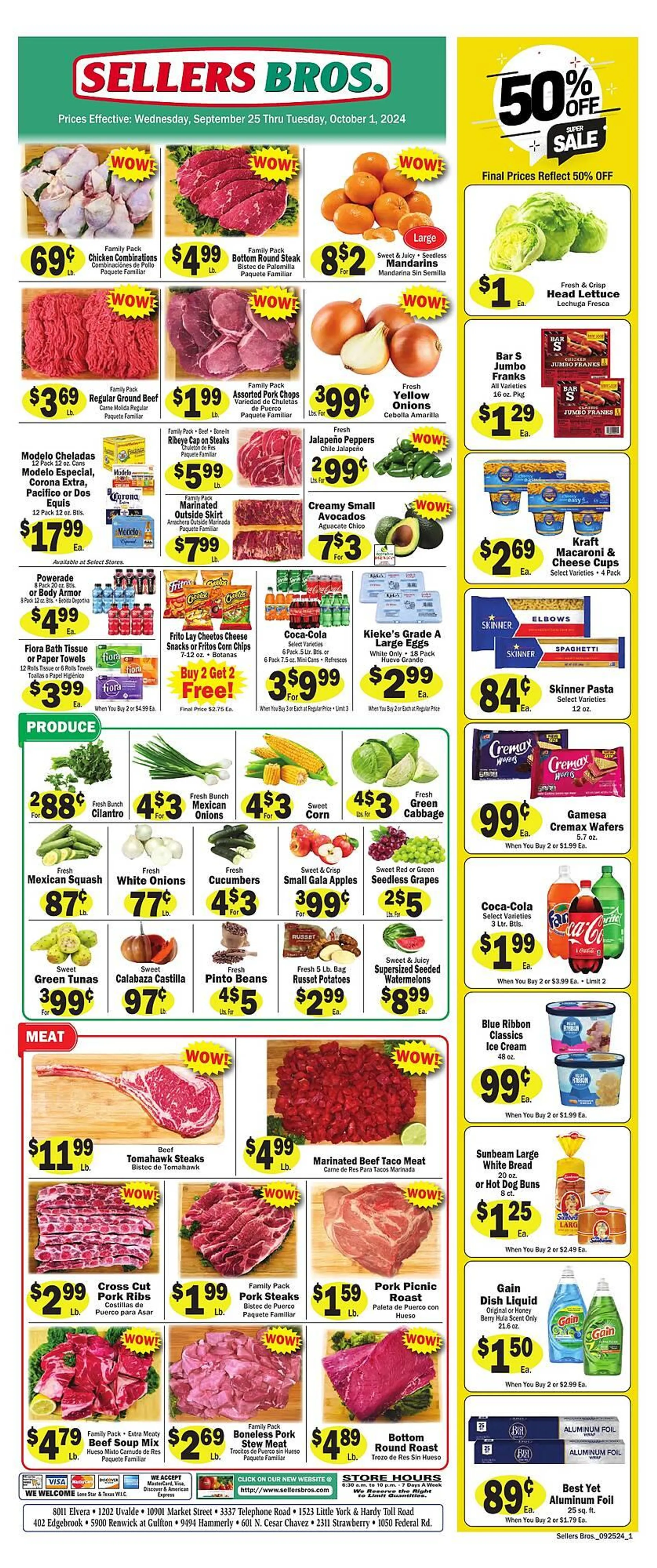 Sellers Bros Weekly Ad - 1