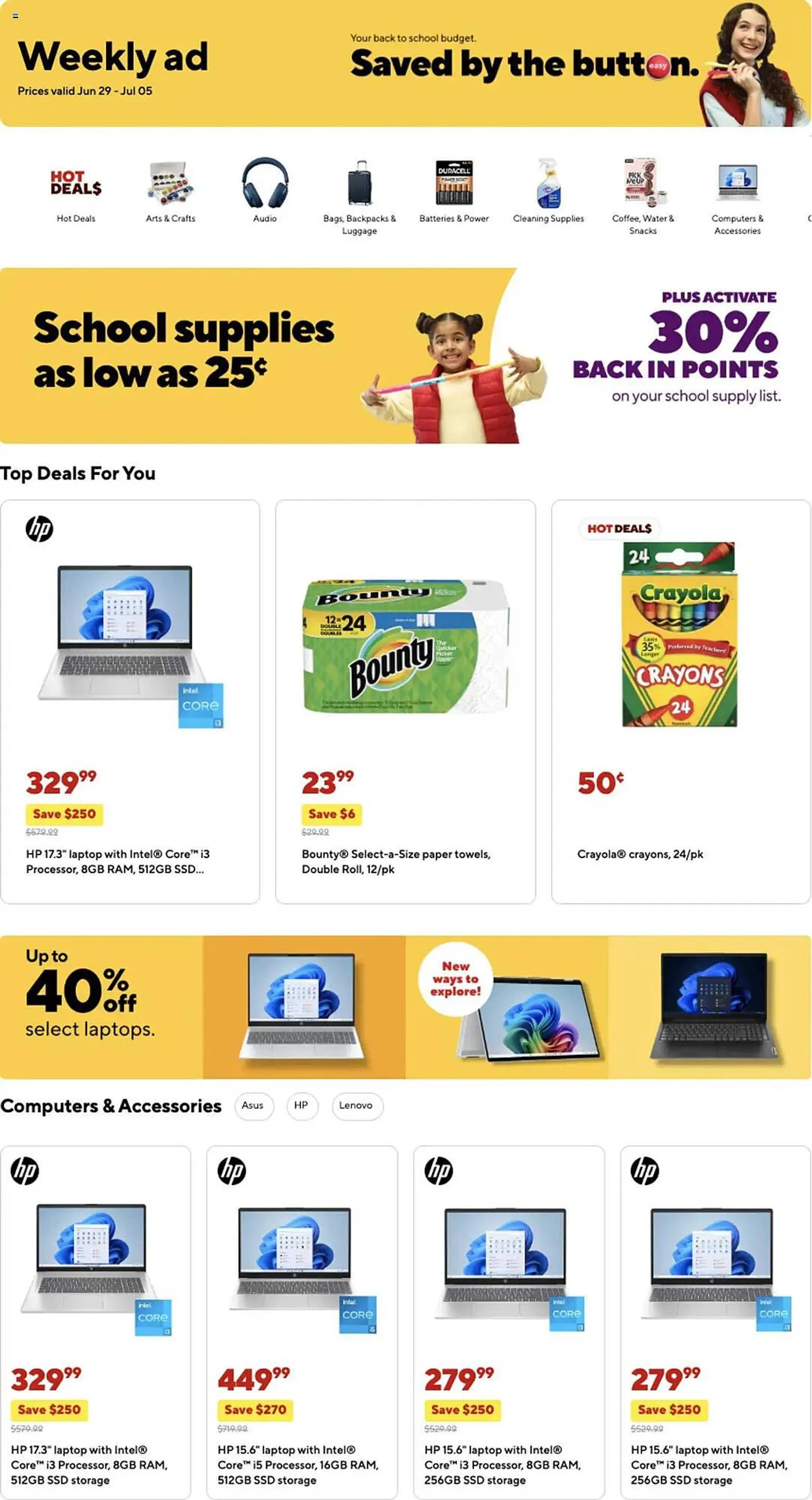 Weekly ad Staples Weekly Ad from June 29 to July 5 2025 - Page 1