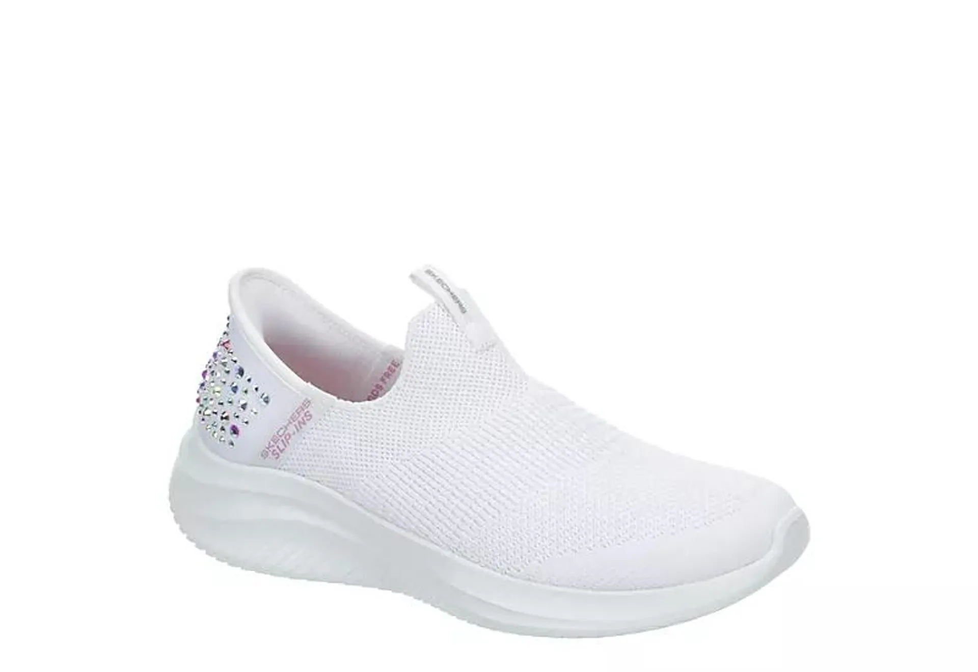 Skechers Womens Ultra Flex Slip-ins 3.0 Running Shoe - White