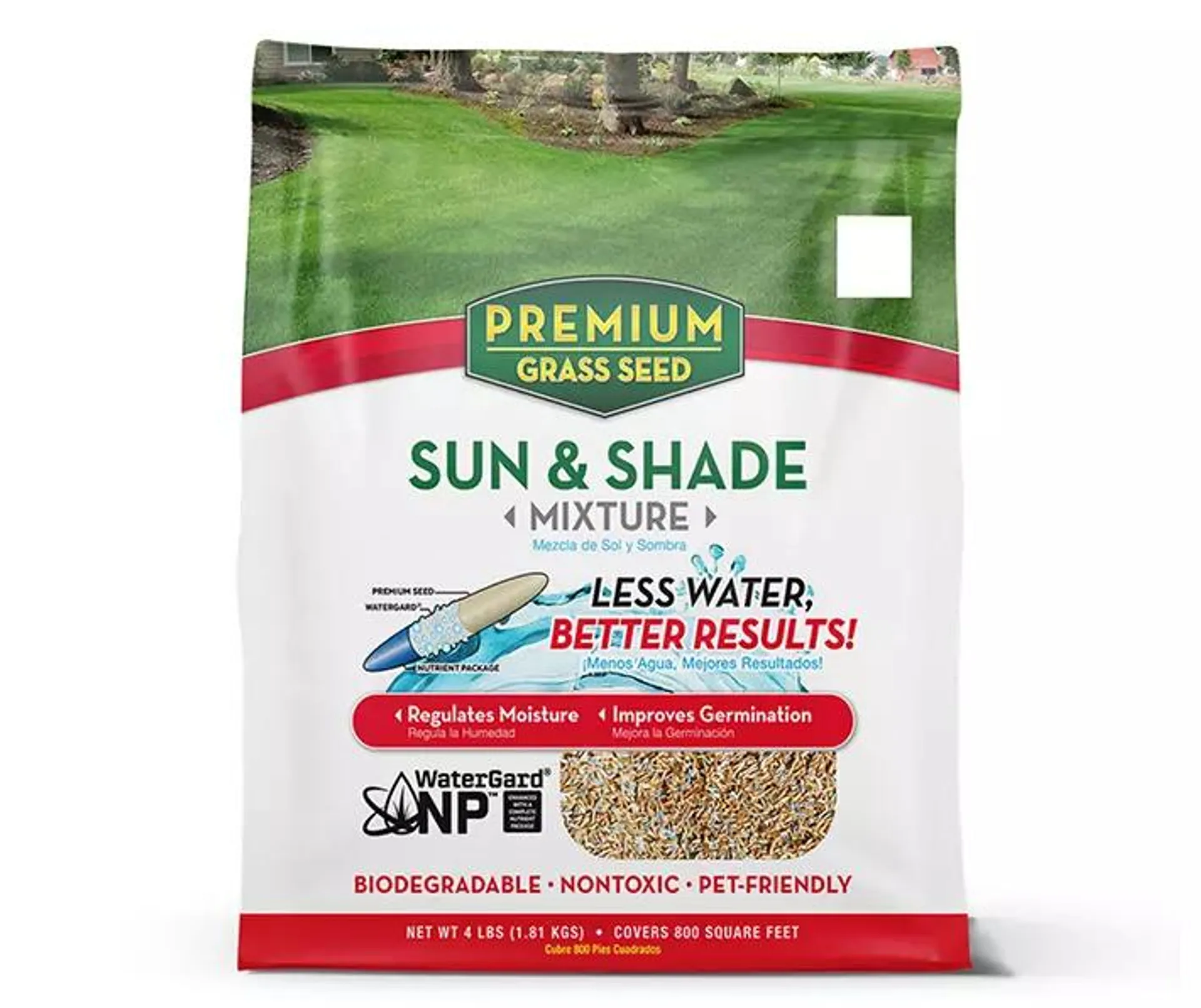 Sun & Shade Grass Seed Mixture, 4 Lbs.