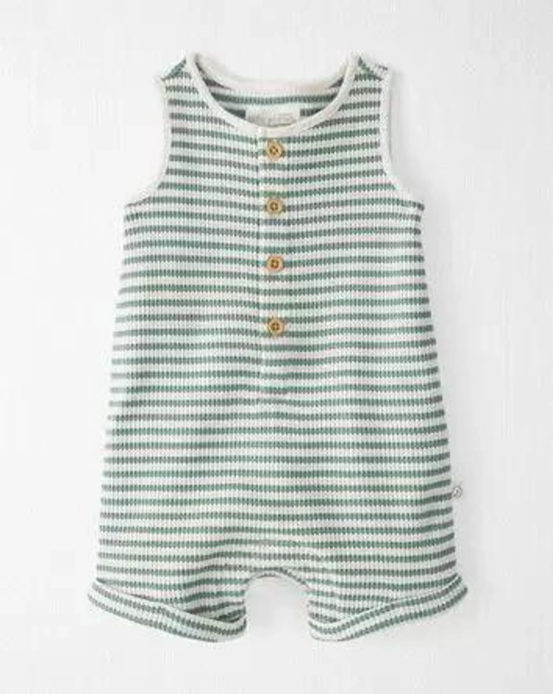 Baby Waffle Knit Romper Made with Organic Cotton